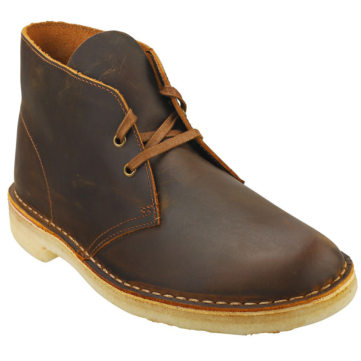 Clarks Originals Desert Boot Leather Mens Boots#color_dark beeswax