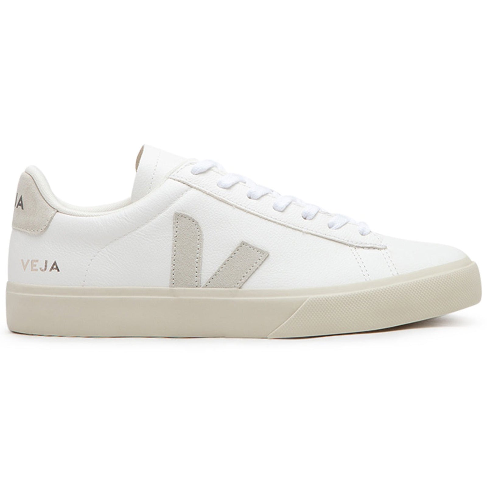 Veja Campo Chromefree Leather Mens Trainers#color_white natural