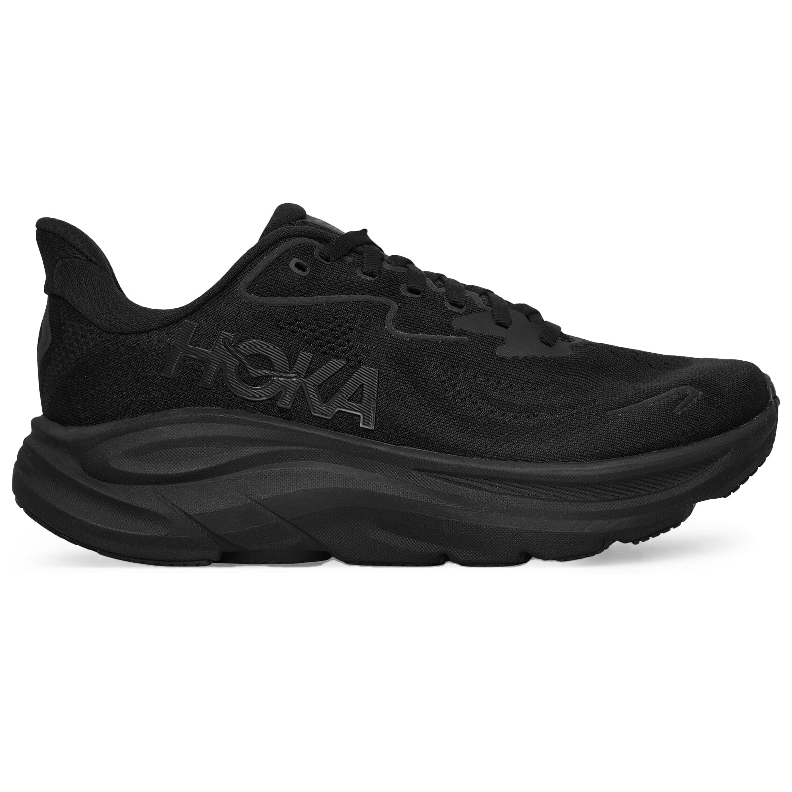 Hoka Clifton 10 Textile Womens Trainers#color_black black