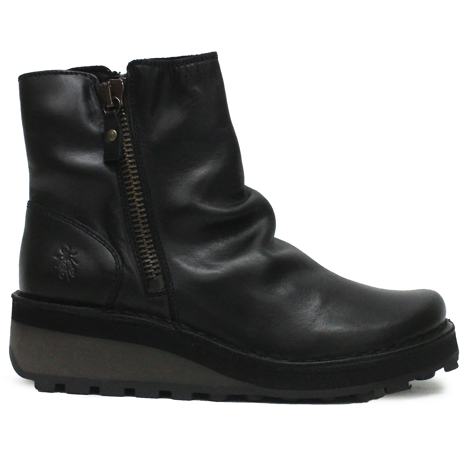 Fly London HOLE146FLY Rug Leather Womens Boots#color_black