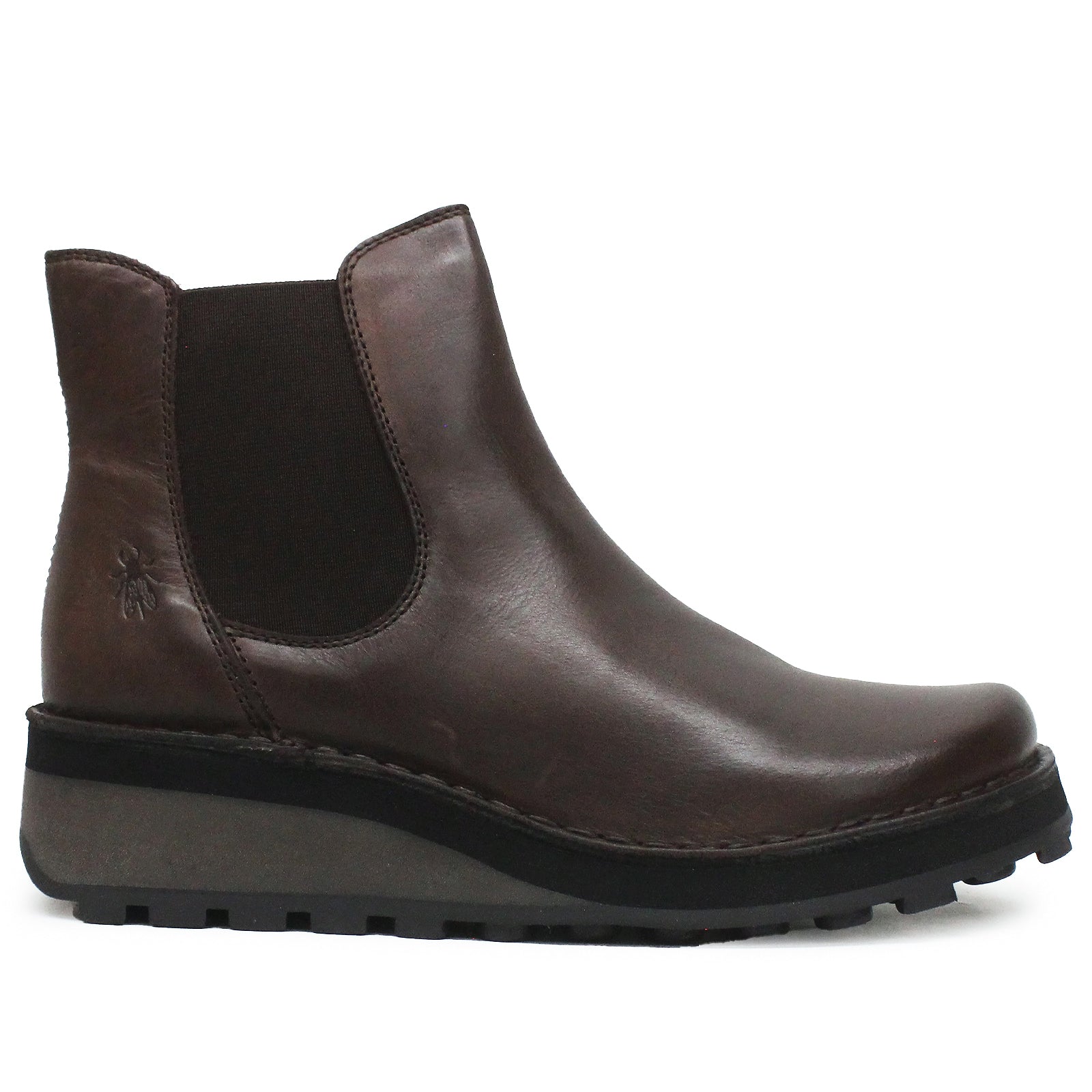 Fly London HUUD148FLY Rug Leather Womens Boots#color_dark brown