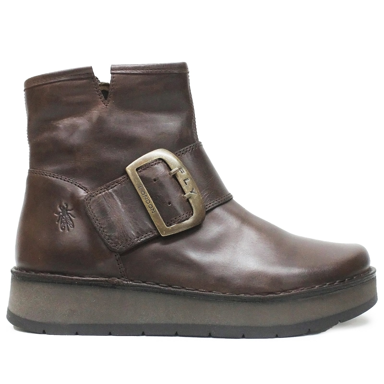 Fly London RADS200FLY Rug Leather Womens Boots#color_dark brown