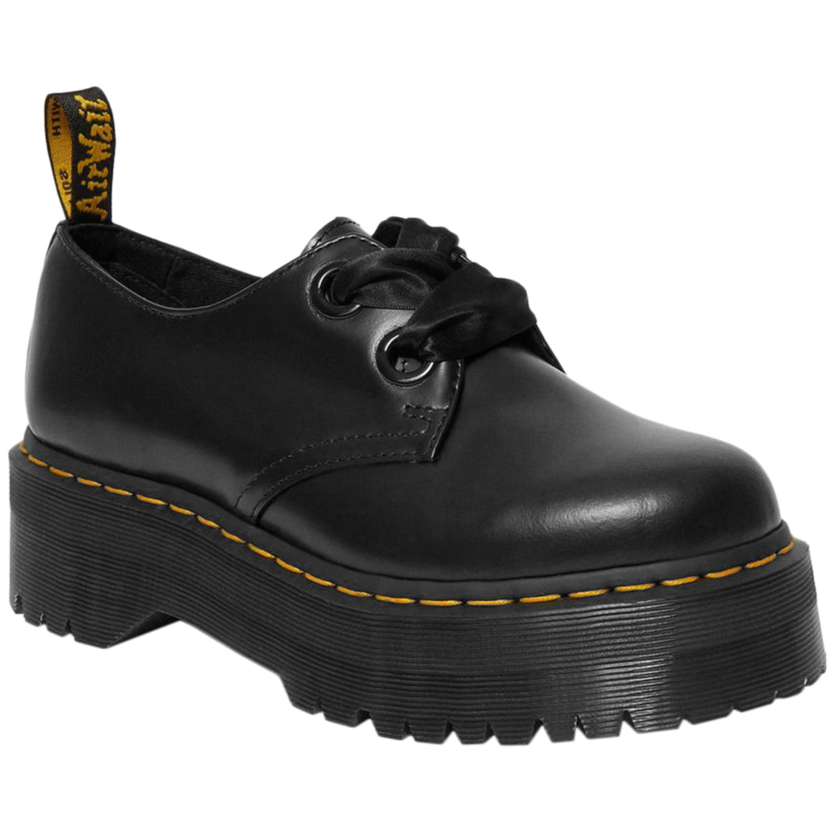 Dr. Martens Holly 25234001 Buttero Leather Womens Shoes - Black - 6#color_black
