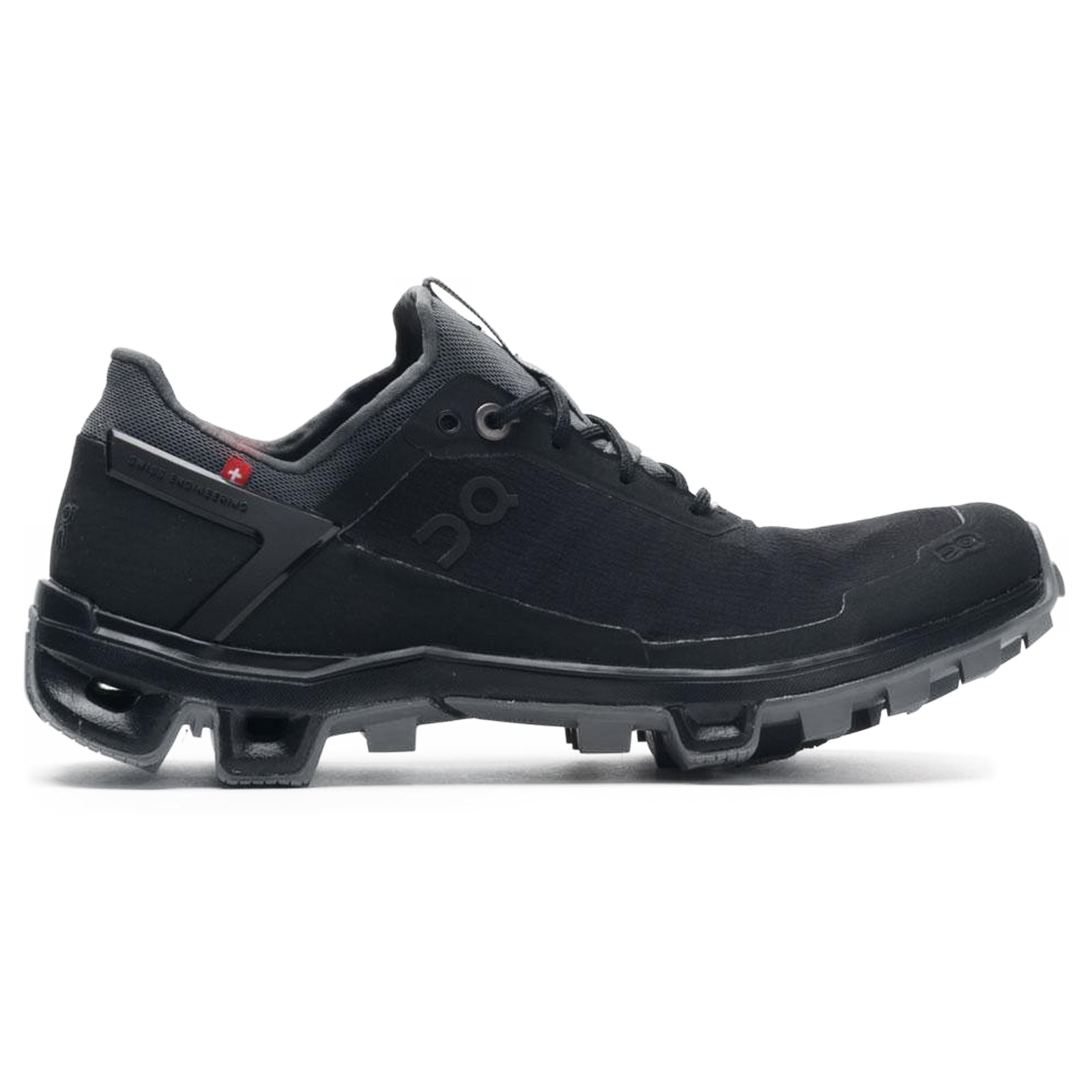 On Running Cloudventure Peak Textile Synthetic Mens Trainers#color_black rock