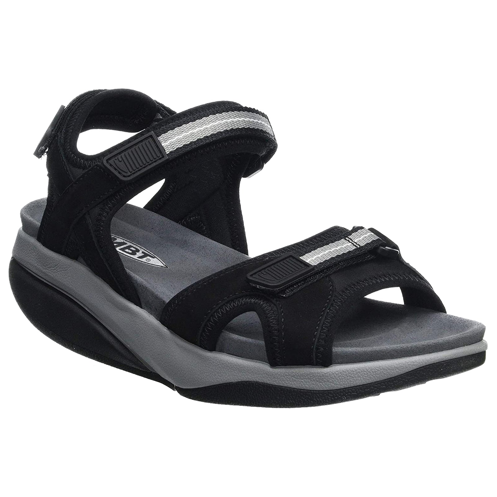 MBT Saba Leather Textile Womens Sandals#color_black