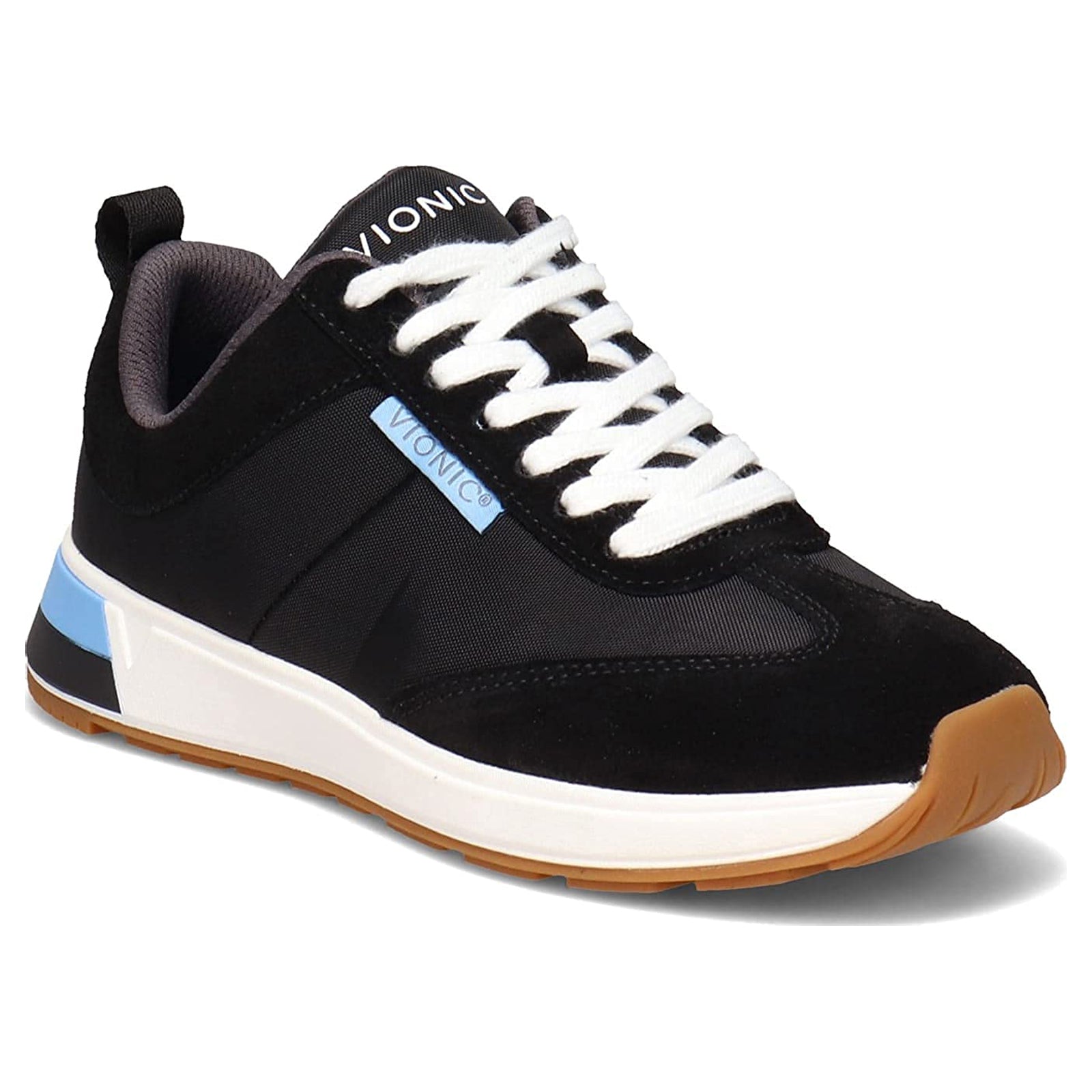 Vionic Curran Breilyn Suede Textile Womens Trainers#color_black