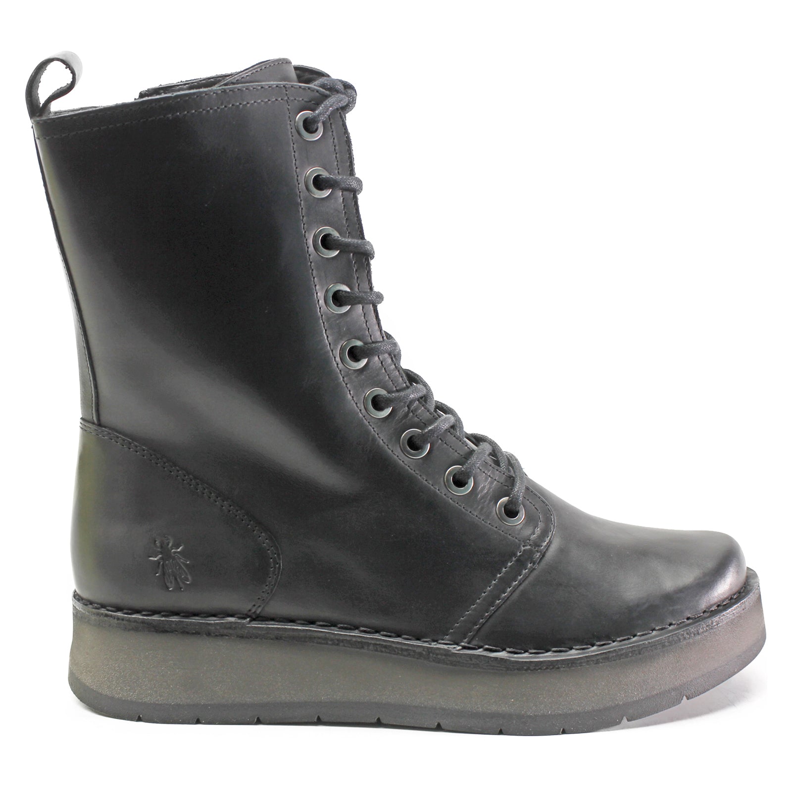 Fly London RAMI043FLY P211043000 Rug Leather Womens Boots - Black - 39#color_black