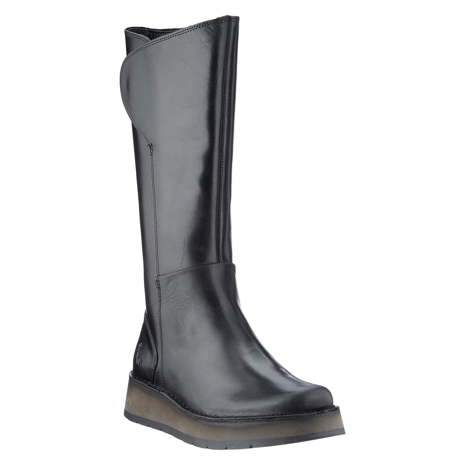Fly London RHEA042FLY P211042000 Rug Leather Womens Boots - Black - 40#color_black