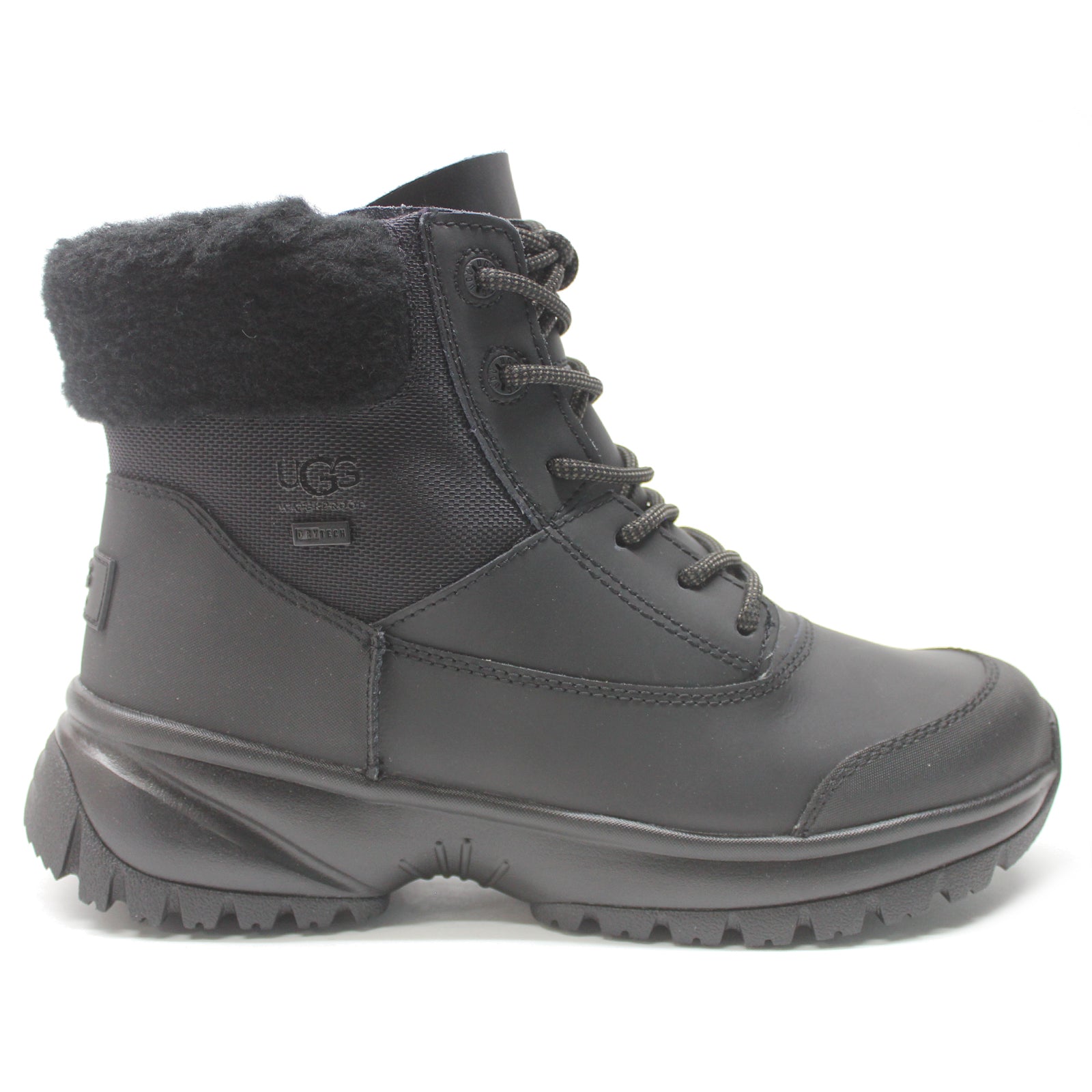 Ugg Yose Fluff V2 Textile Synthetic Womens Boots#color_black