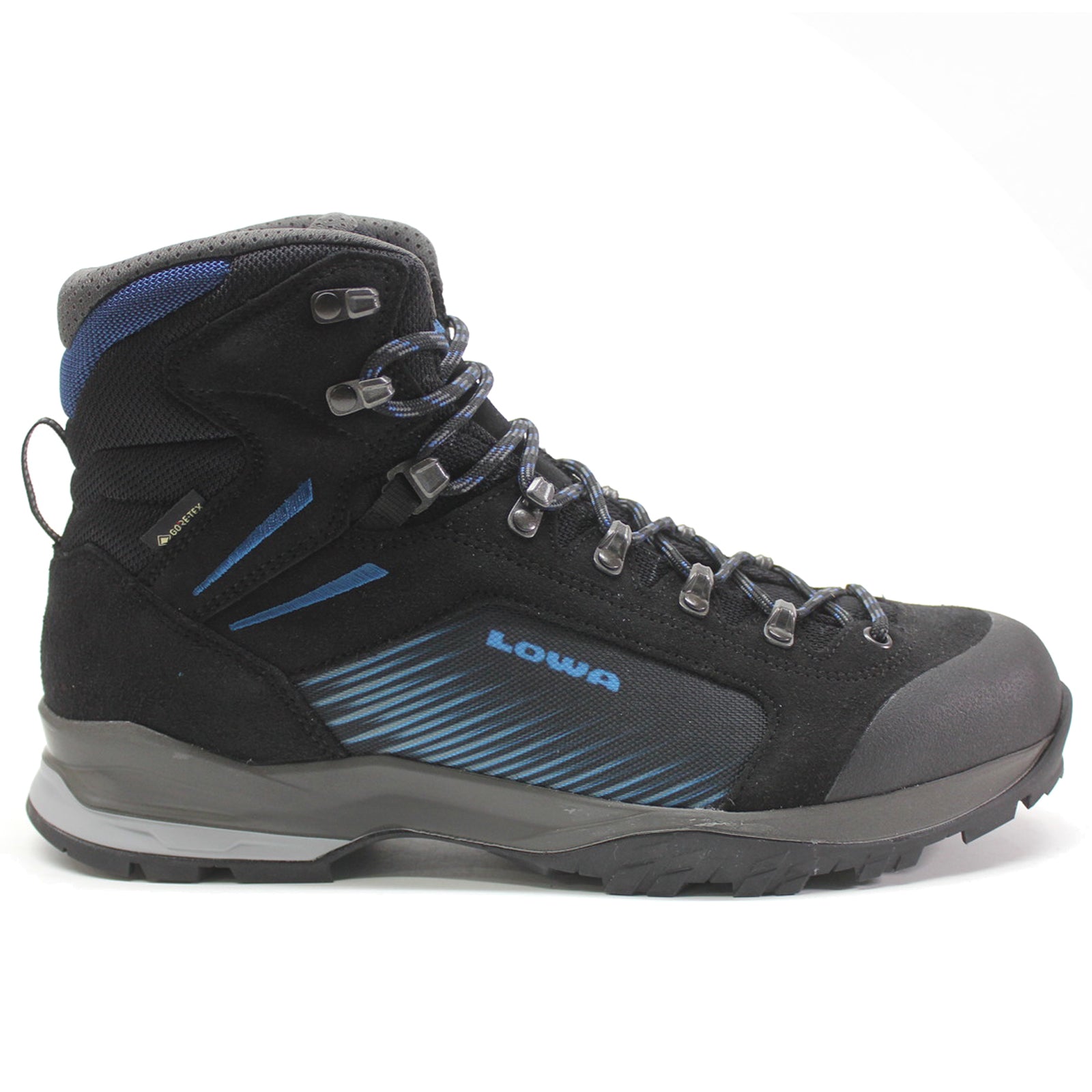 Lowa Vigo GTX Suede Textile Mens Boots#color_black blue