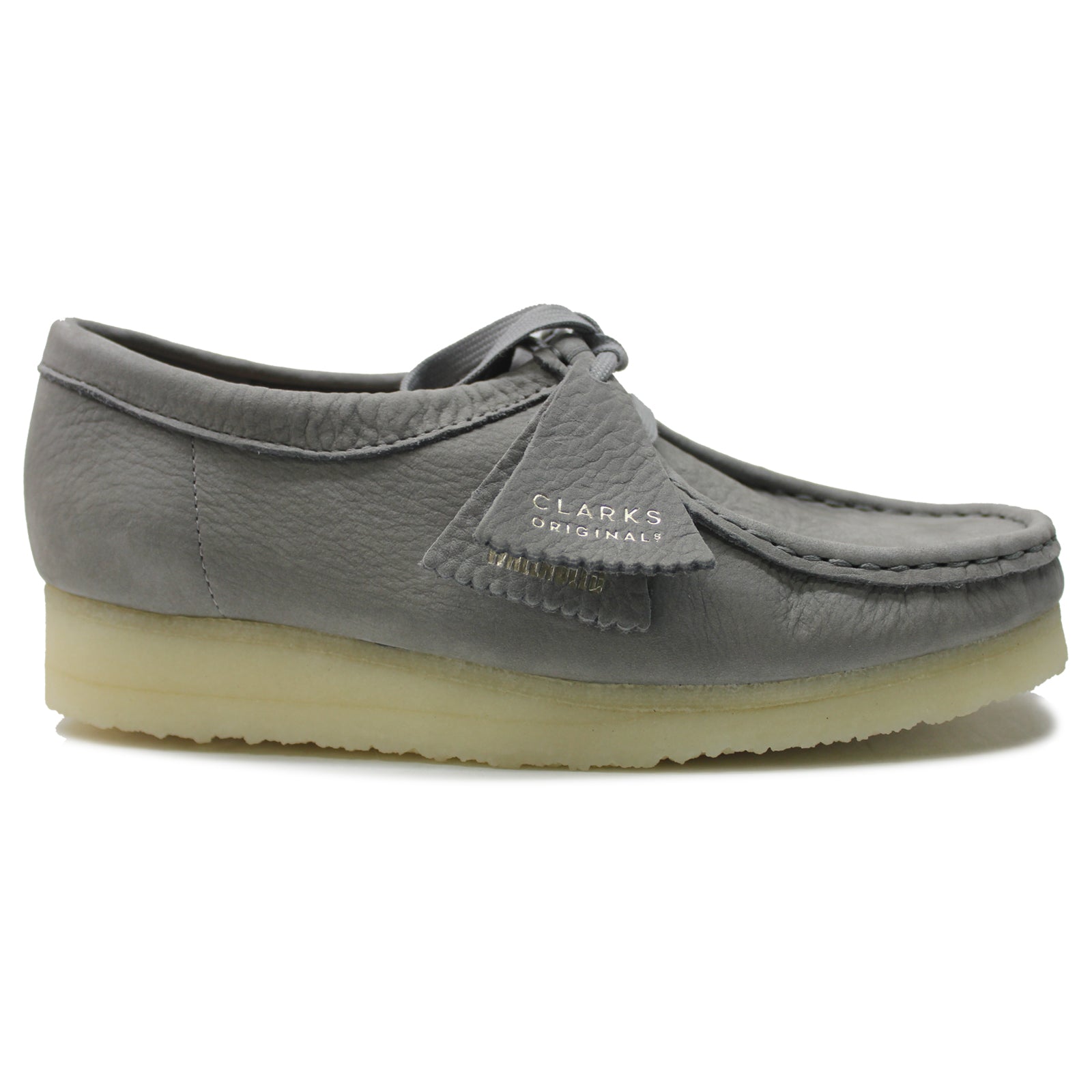 Clarks Originals Wallabee Nubuck Womens Shoes#color_grey