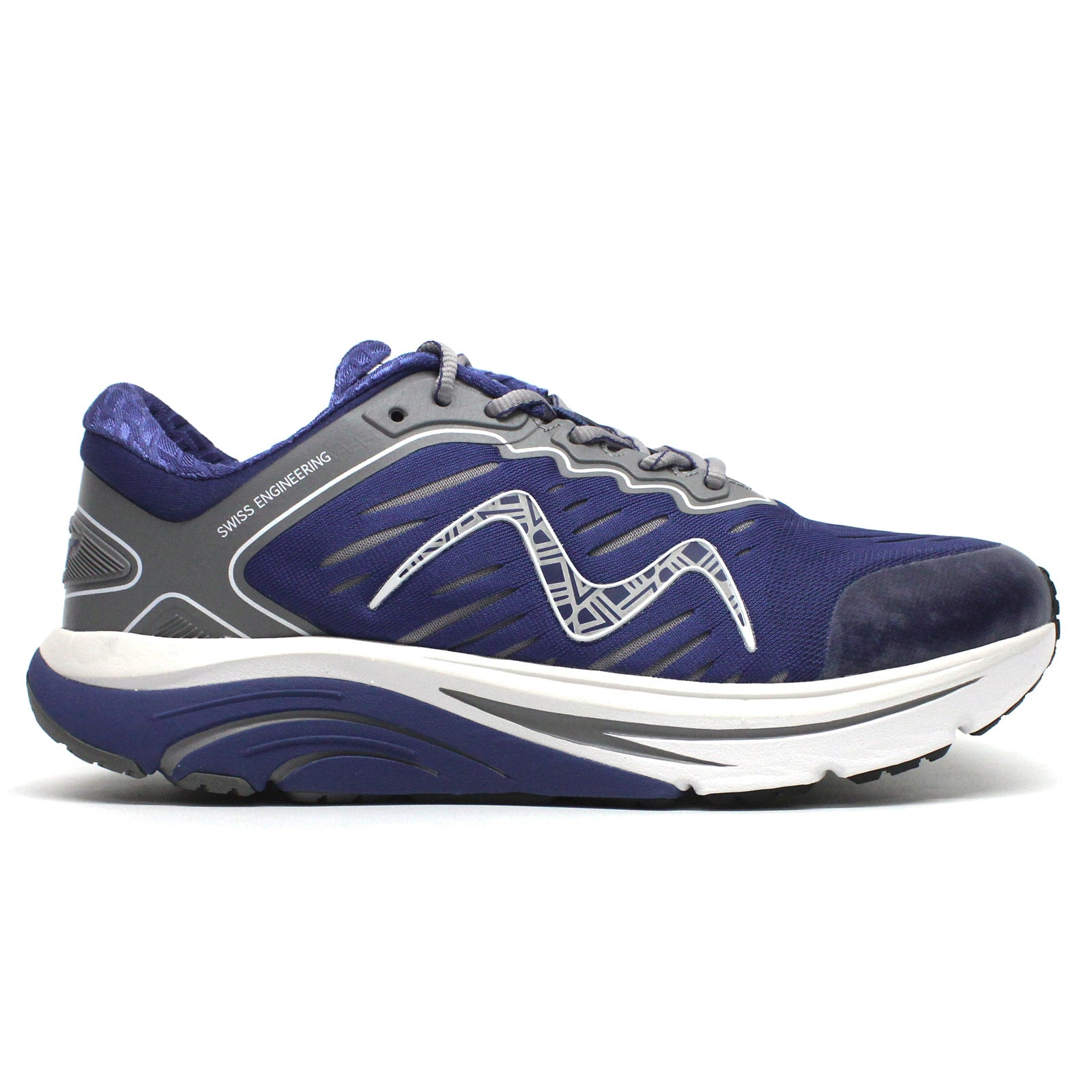 MBT 2000 II 703030-12Y Leather Textile Mens Trainers - Navy - 42.5#color_navy