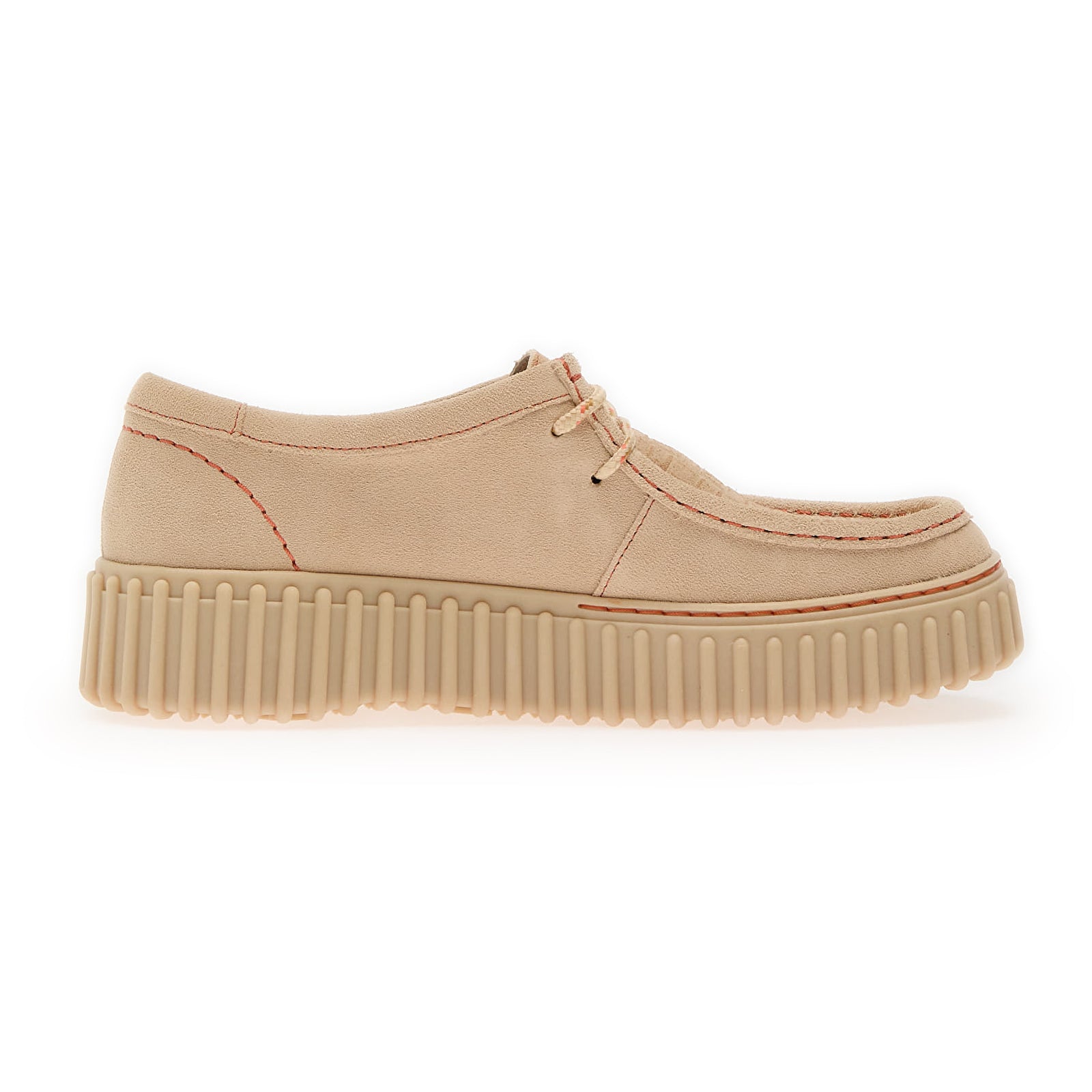 Clarks Torhill Bee Suede Womens Shoes#color_ecru