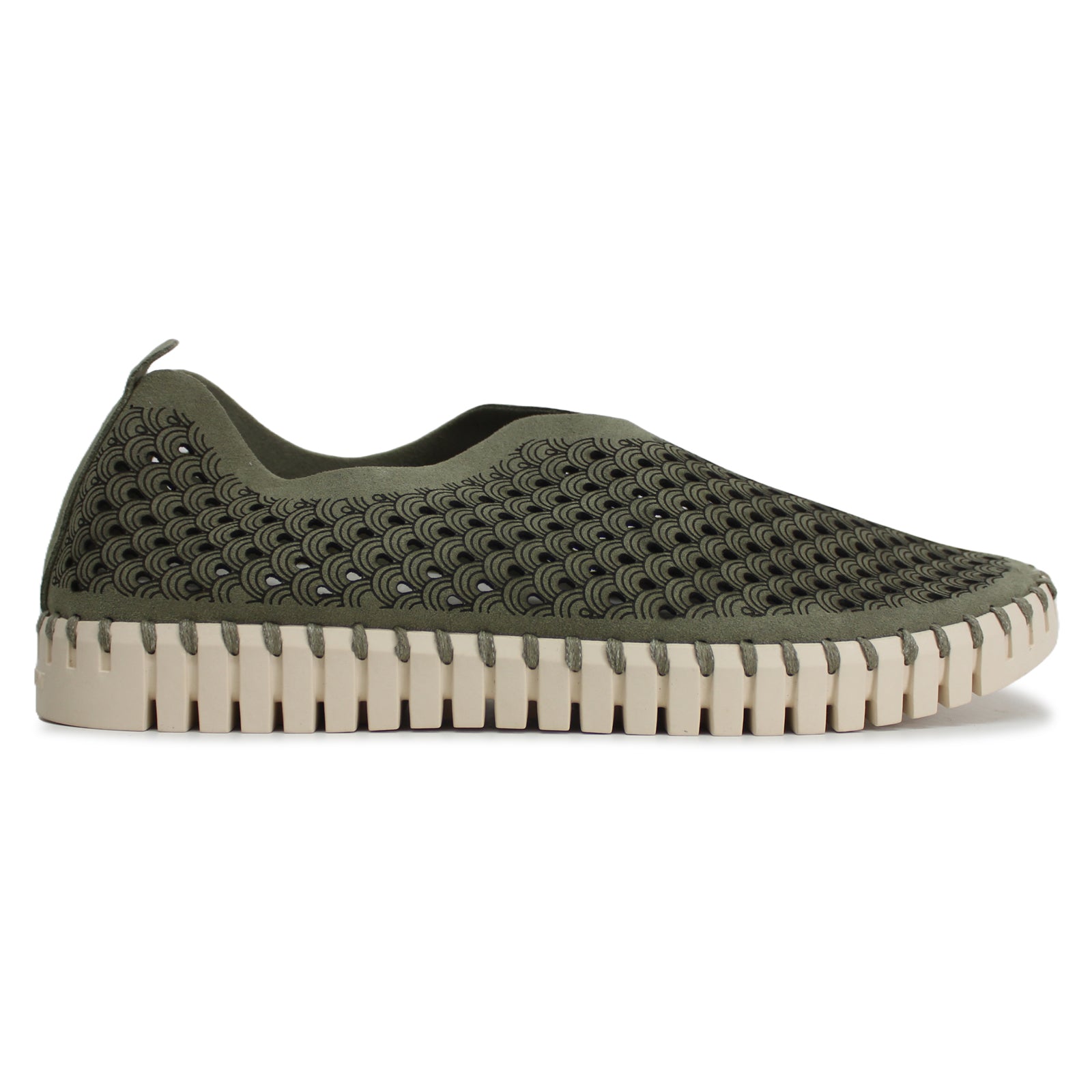 Ilse Jacobsen Tulip 3275 Textile Womens Shoes#color_army