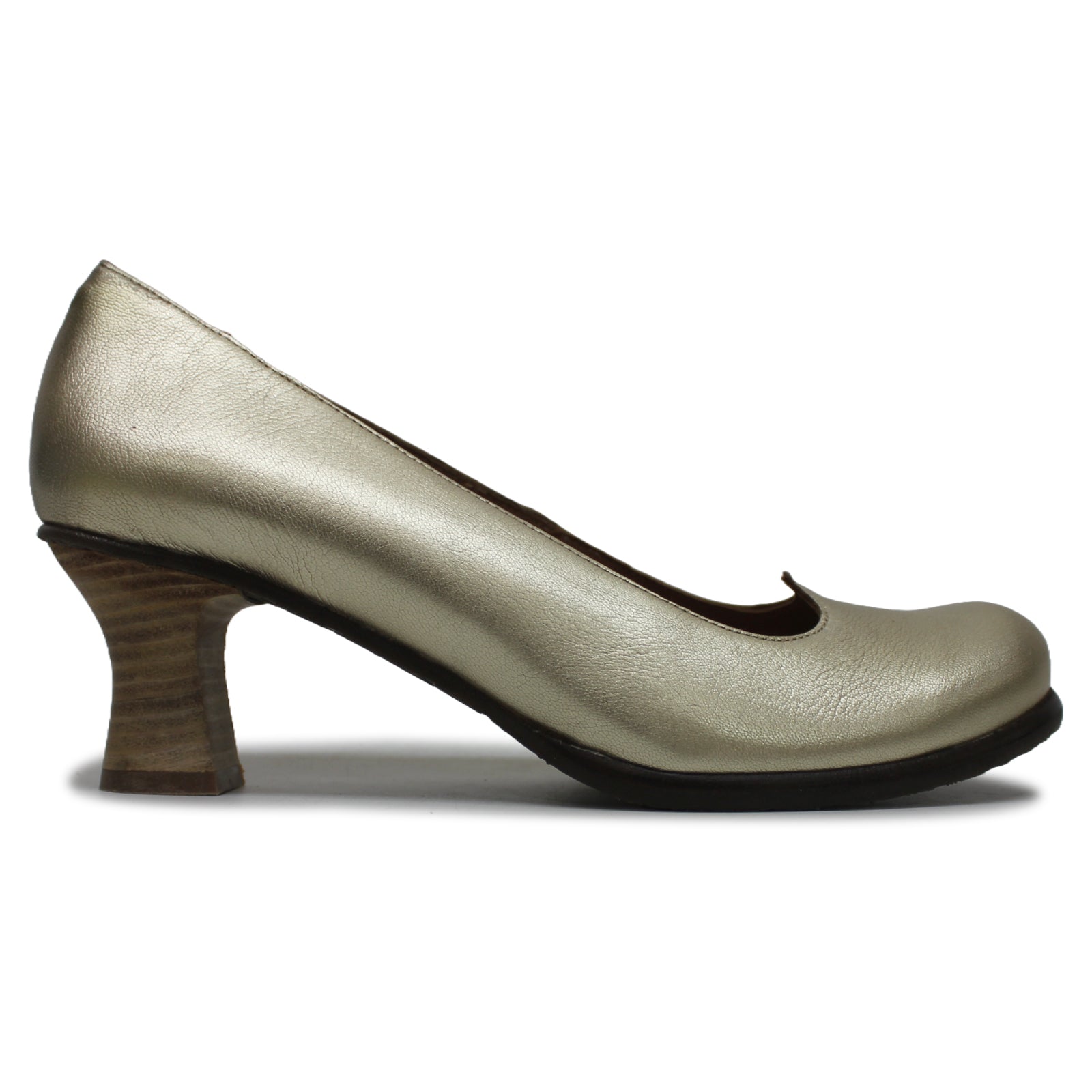 Fly London BAZE086FLY Idra Leather Womens Shoes#color_gold