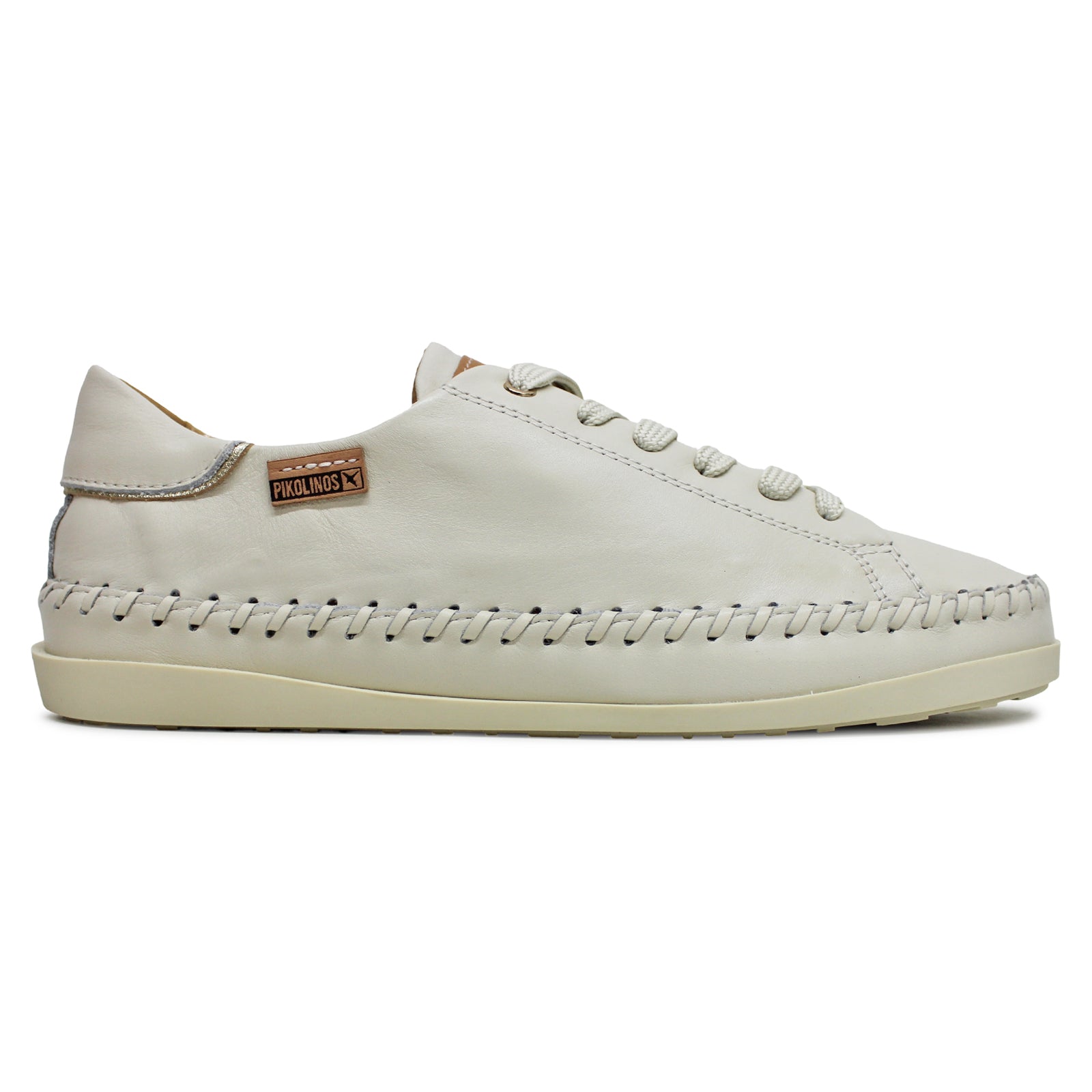 Pikolinos Soller W8B-6531 Leather Womens Trainers#color_nata