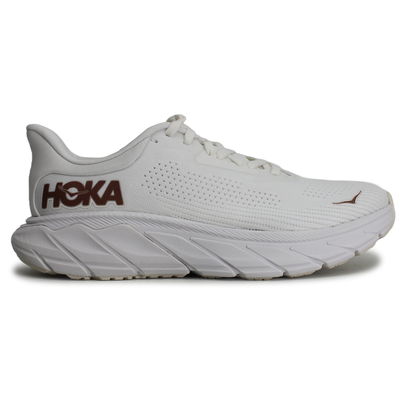 Hoka Arahi 7 1147851-BSG Textile Womens Trainers - Blanc De Blanc Rose Gold - 4.5#color_blanc de blanc rose gold