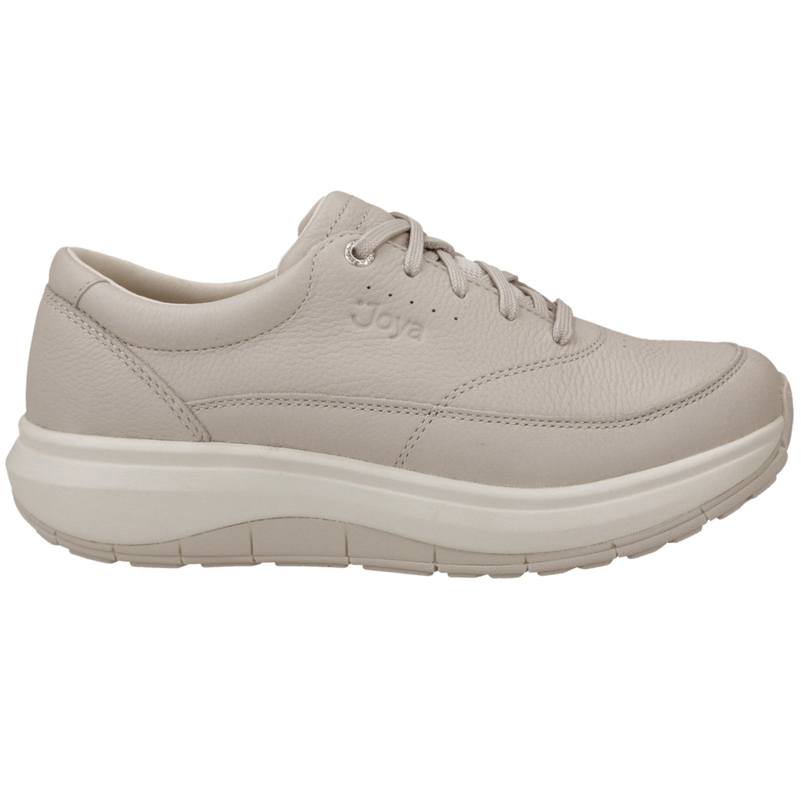 Joya Venice Zip Full Grain Leather Womens Shoes#color_light beige