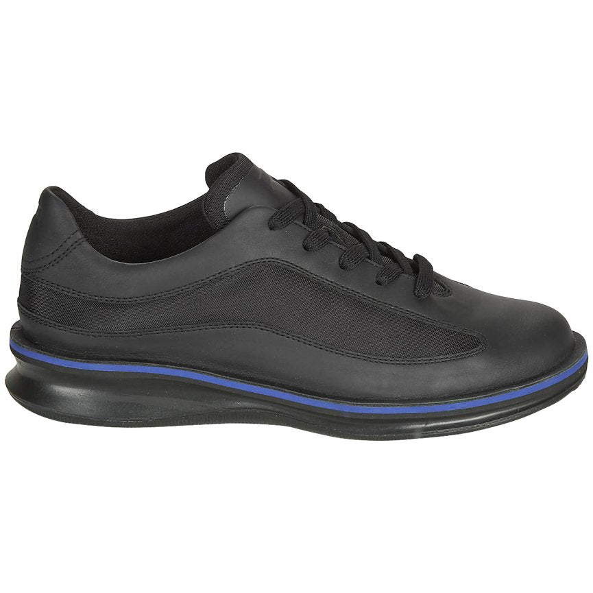 Camper Rolling Calfskin Leather & Textile Men's Low-Top Sneakers#color_black