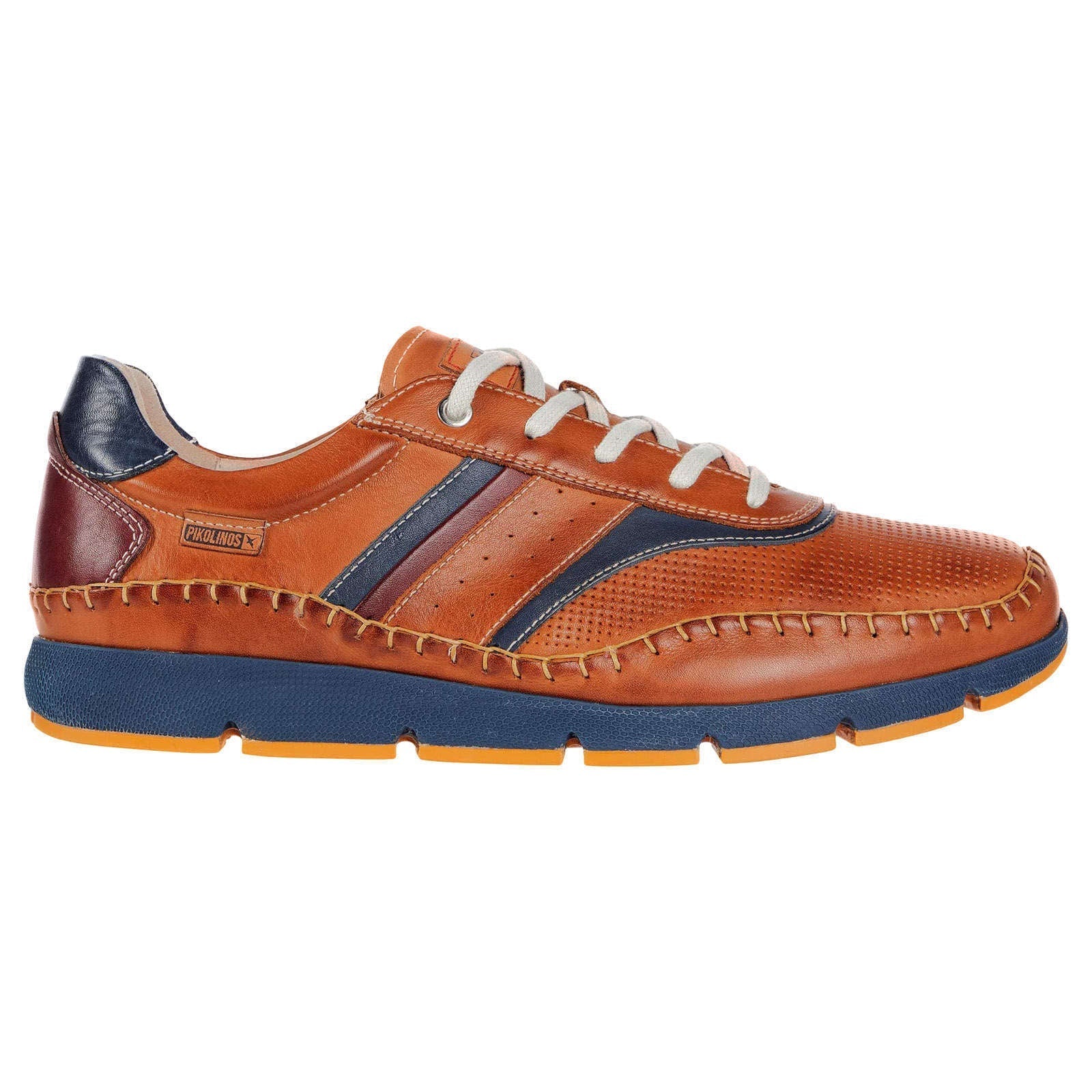 Pikolinos Fuencarral M4U Leather Mens Sneakers#color_brandy