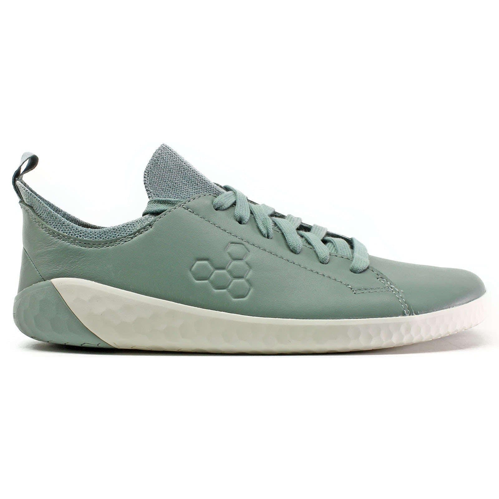Vivobarefoot Geo Court Knit Leather Womens Sneakers#color_sea green