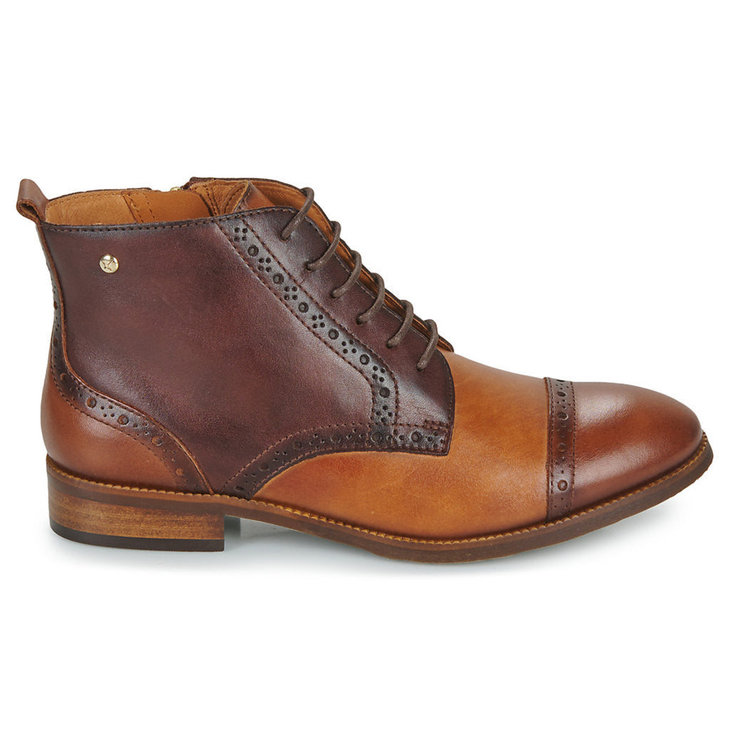 Pikolinos Royal W4D-8717 Leather Womens Boots#color_cuero