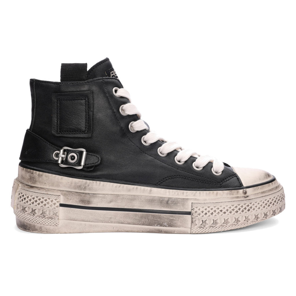 Ash Rage Nappa Leather Womens Sneakers#color_black