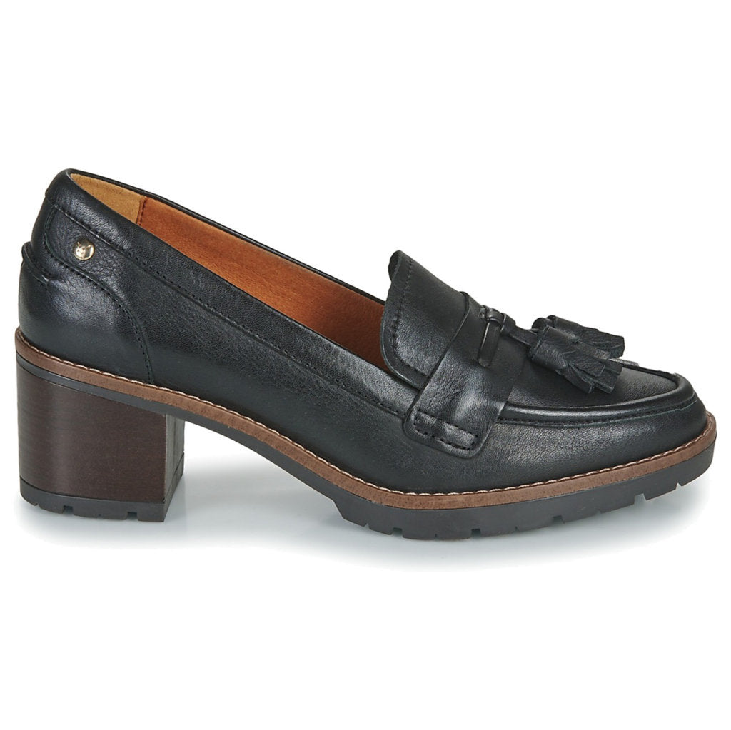 Pikolinos Llanes W7H-3719 Leather Womens Shoes#color_black