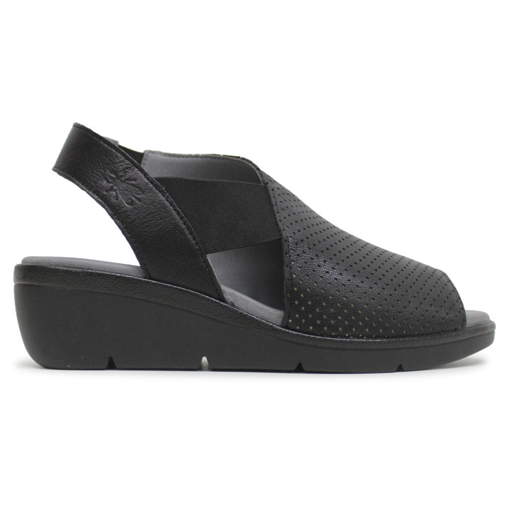Fly London NISI066FLY Mousse Leather Womens Sandals#color_black