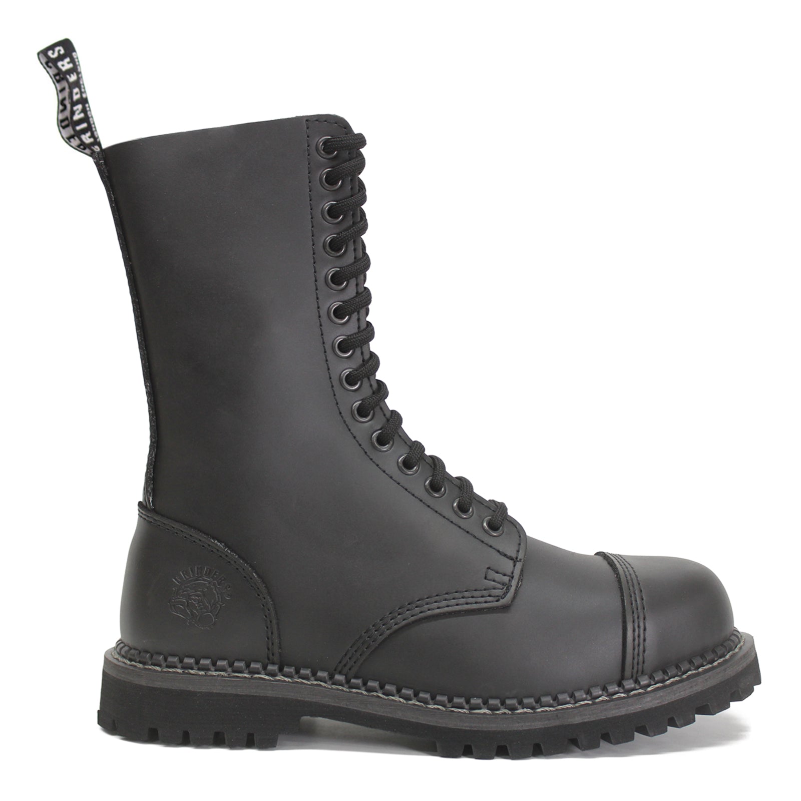 Grinders Herald Leather Unisex Boots#color_black