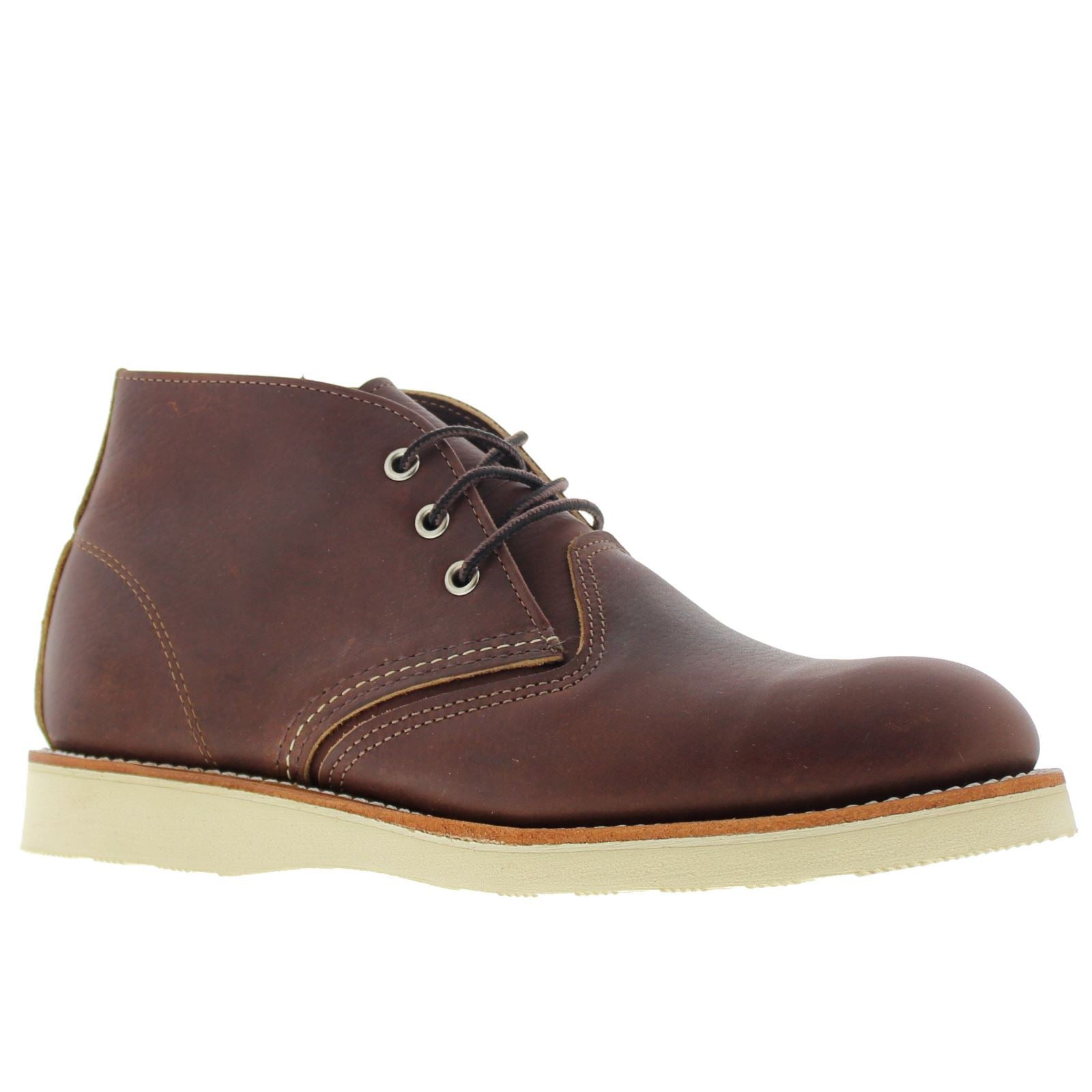 Red Wing Classic Chukka 3141 3141-2D Leather Mens Boots - Dark Brown - 41#color_dark brown