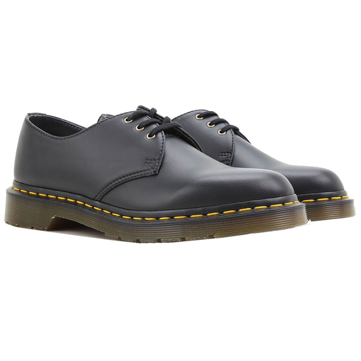 Dr. Martens Felix Rub Off Vegan 1461 3 Eyelet Black Unisex Shoes#color_black