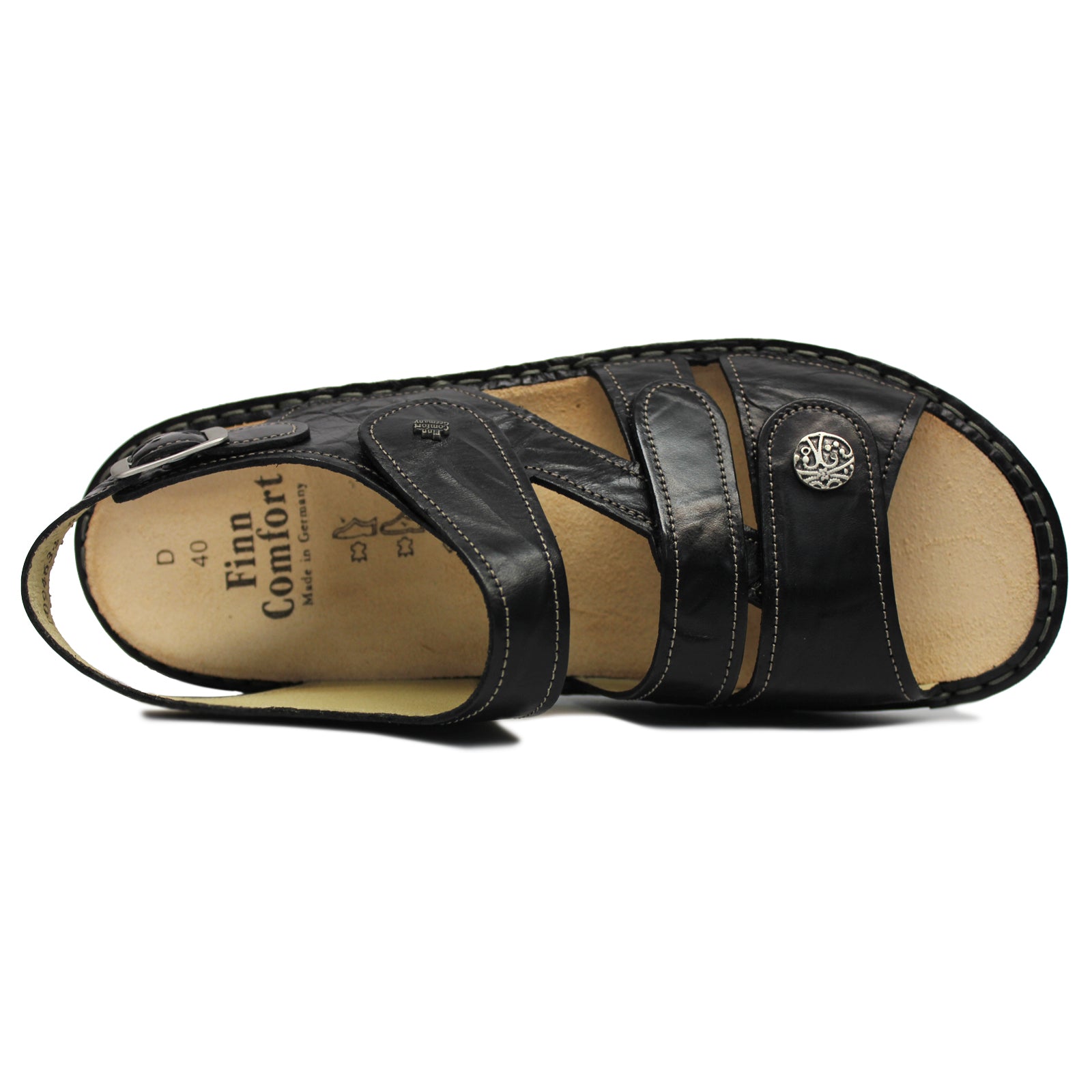 Finn Comfort 2562 Gomera Plisseelight 2562-345099 Womens Sandals Black - 4 UK - 37 EU - 6-6.5 US#color_black
