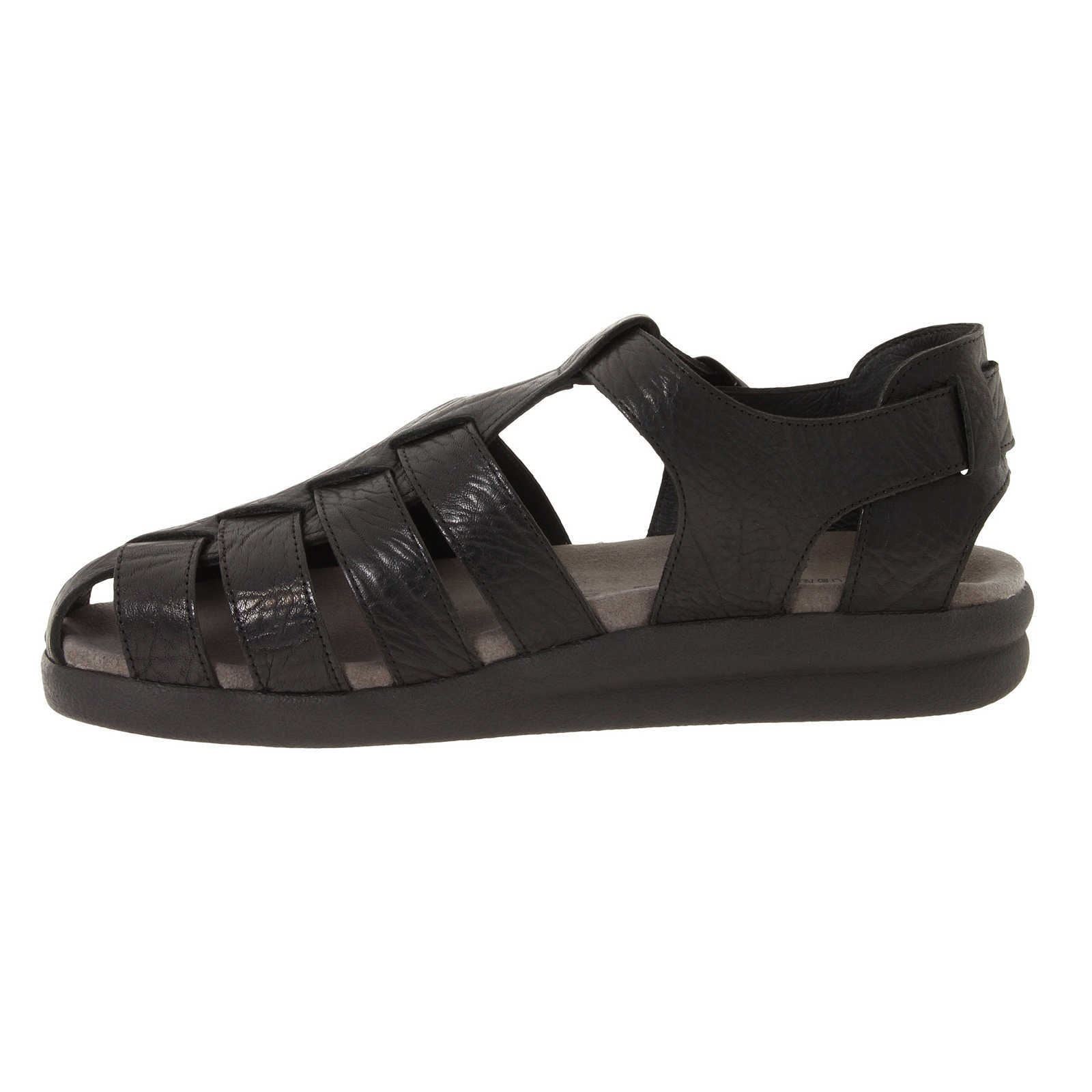 Sam Full Grain Leather Men's Sandals#color_black