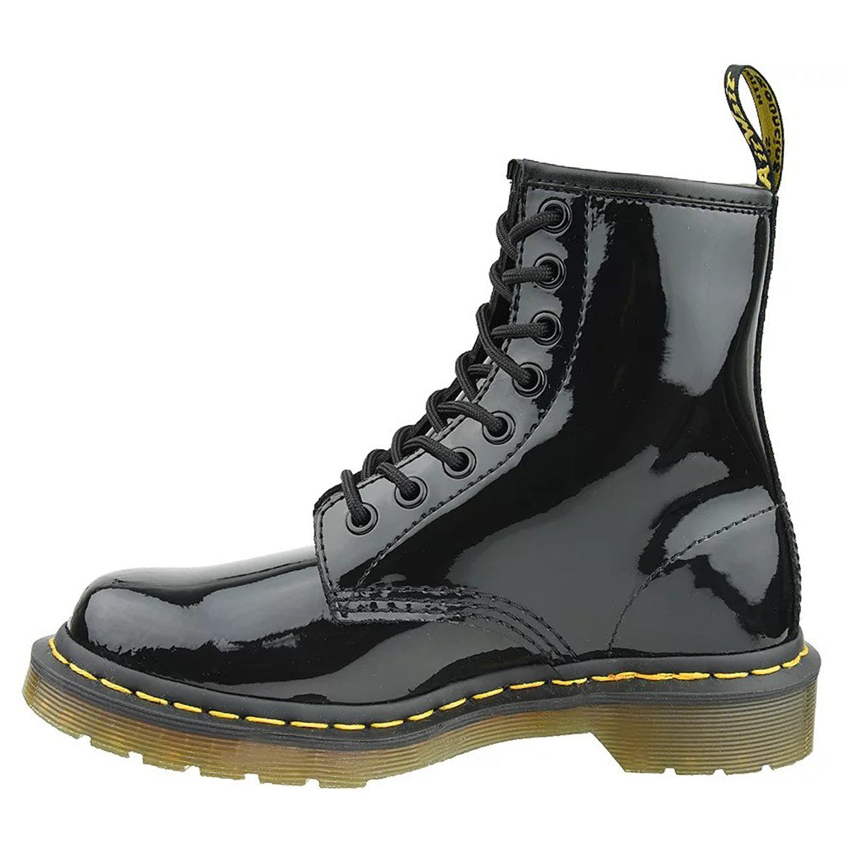 Dr. Martens 1460 Patent Lamper 8 Eyelet Black Patent Womens Boots#color_black