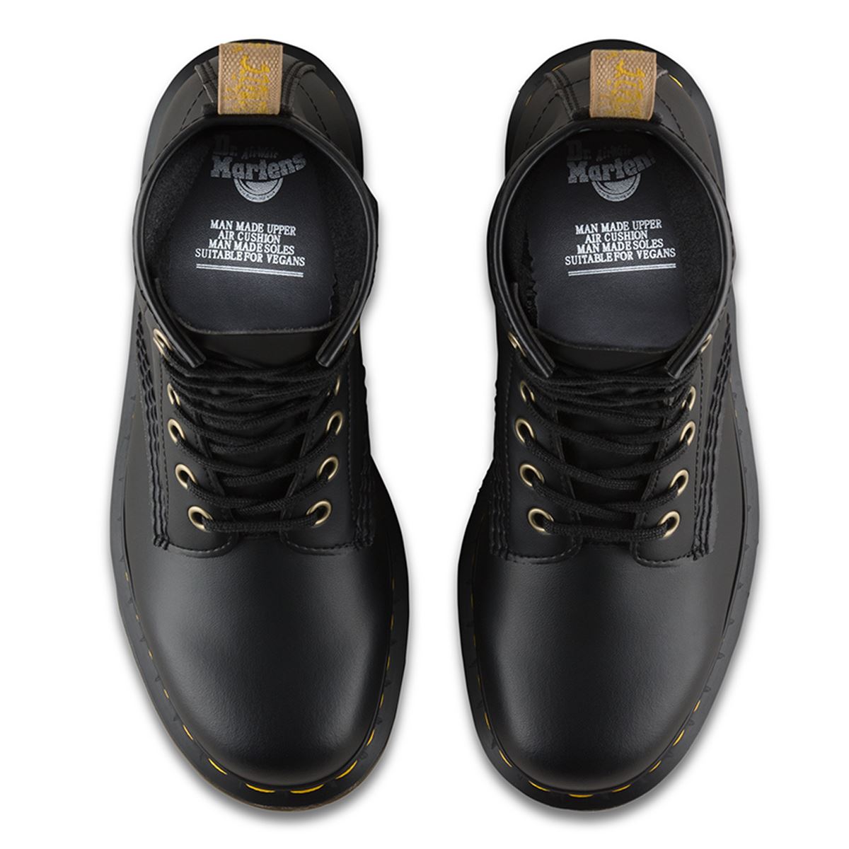 Dr. Martens Vegan 1460 Felix Rub Off 8 Eyelets Black Unisex Boots#color_black
