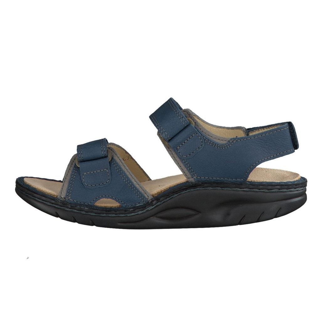 Finn Comfort Yuma Nubuck Leather Women's Casual Sandals#color_lake grey