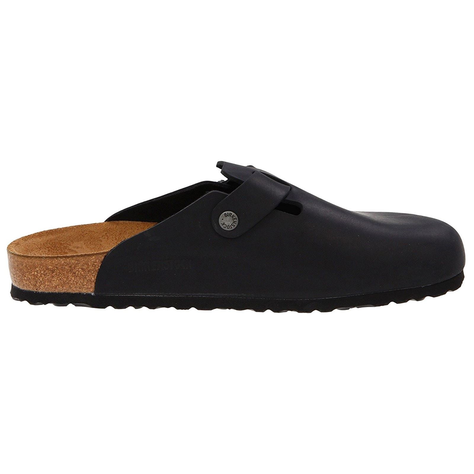 Birkenstock Boston 0059461 Oiled Leather Unisex Sandals Black - 39#color_black