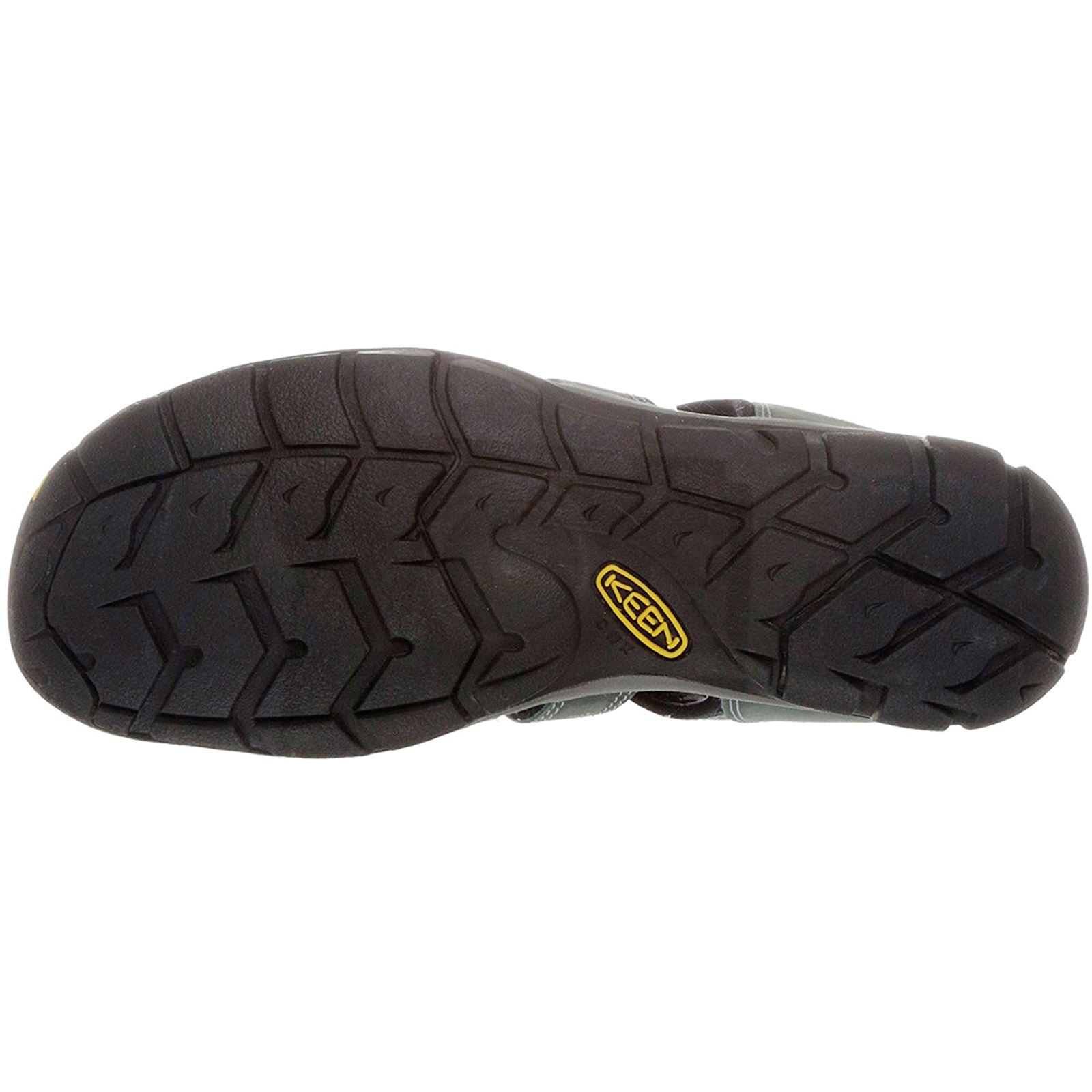 Keen Clearwater CNX Leather Womens Sandals#color_mineral blue yellow