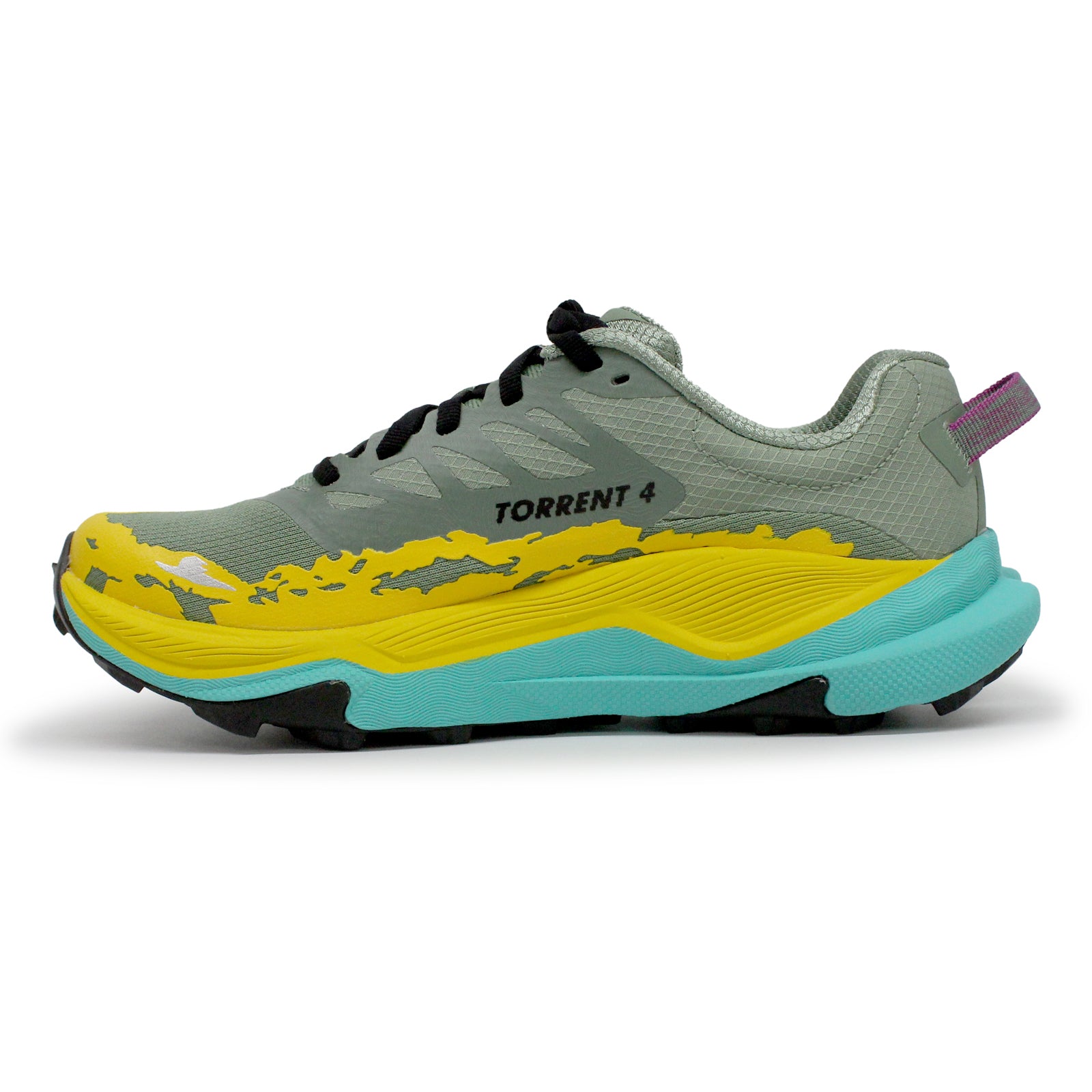 Hoka Torrent 4 Textile Synthetic Women's Running Shoes#color_succulent electric aqua