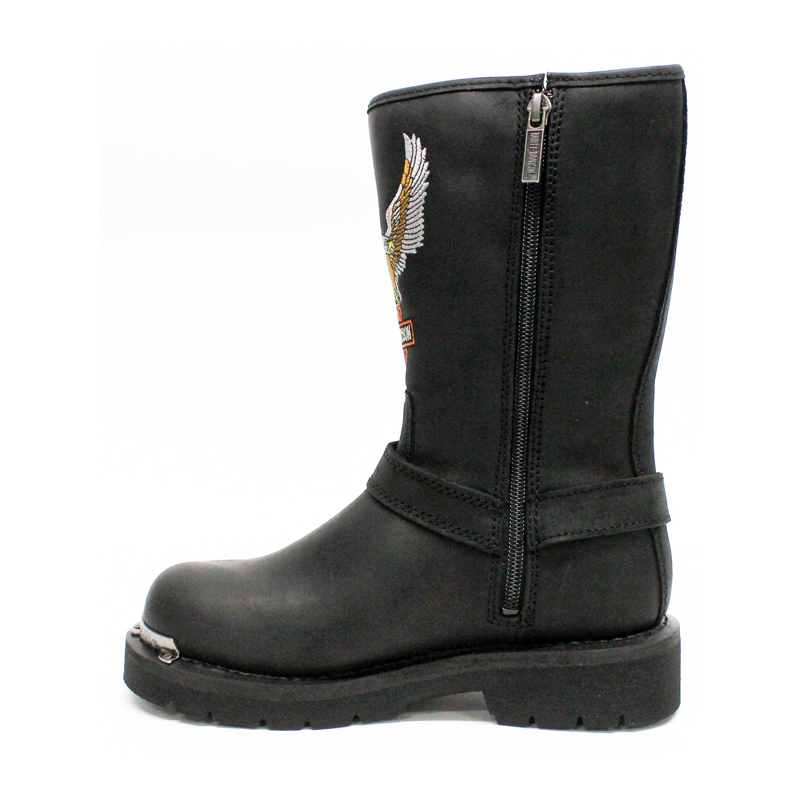 Harley Davidson Corley D87305 Full Grain Leather Womens Boots - Black - 39#color_black