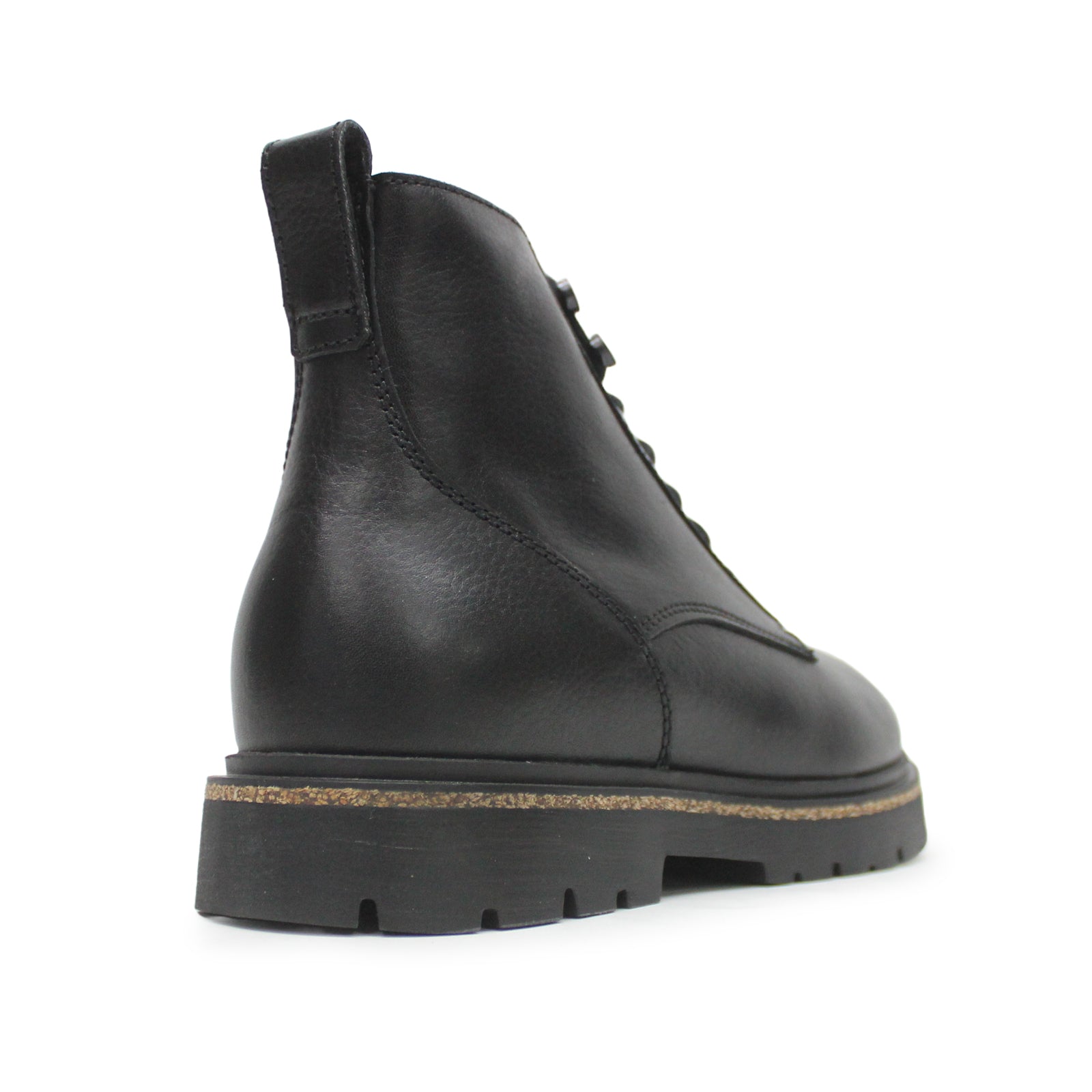 Birkenstock Highwood Lace Mid Natural Leather Women's Boots#color_black