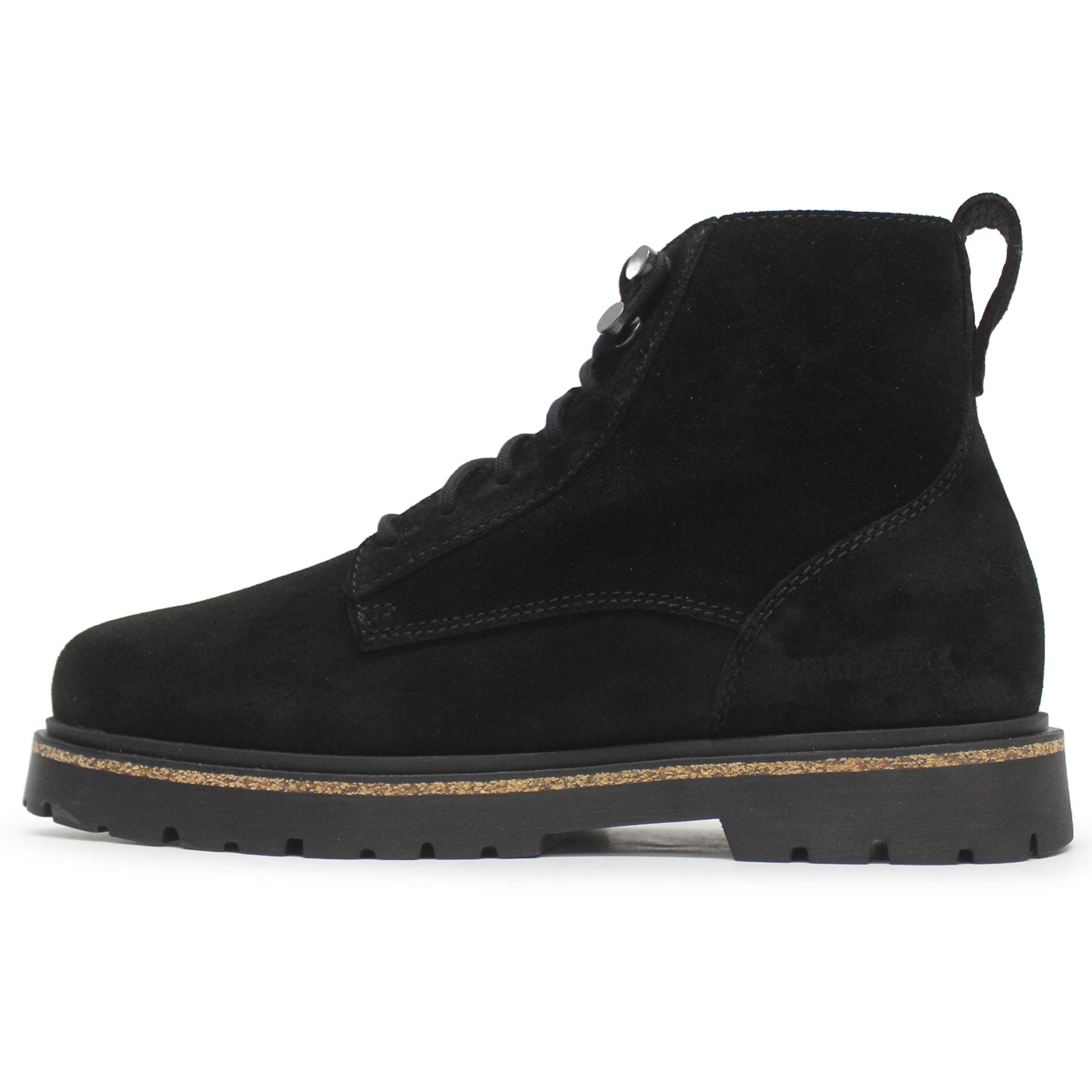 Birkenstock Highwood Lace Mid Suede Leather Womens Boots#color_black