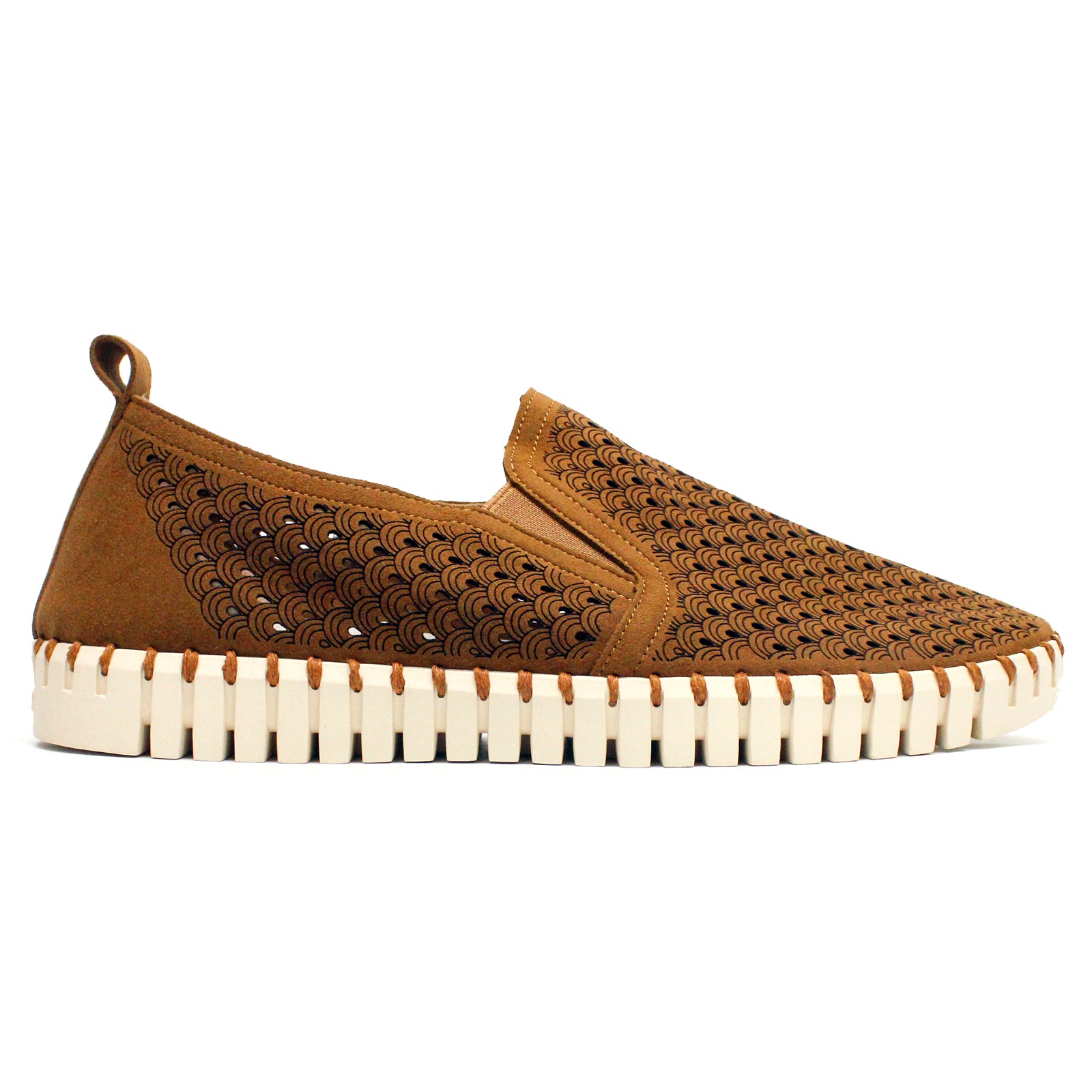 Ilse Jacobsen Tulip 140 Textile Mens Shoes#color_cashew