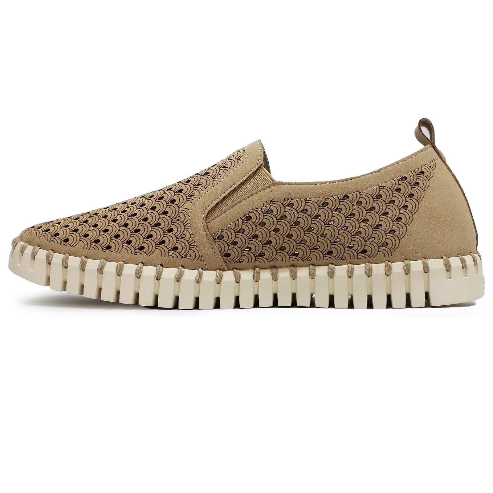Ilse Jacobsen Tulip 140 Textile Mens Shoes#color_latte
