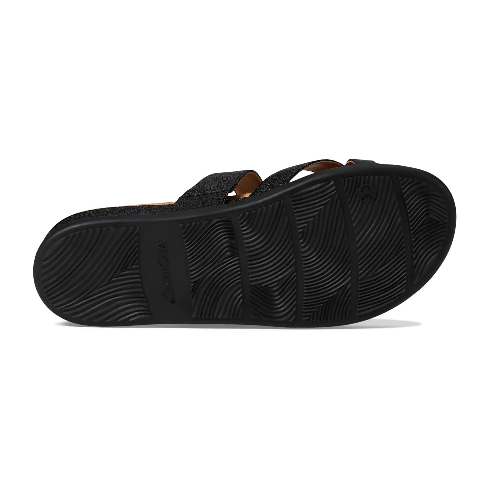 Vionic Carmela Leather Womens Sandals#color_black
