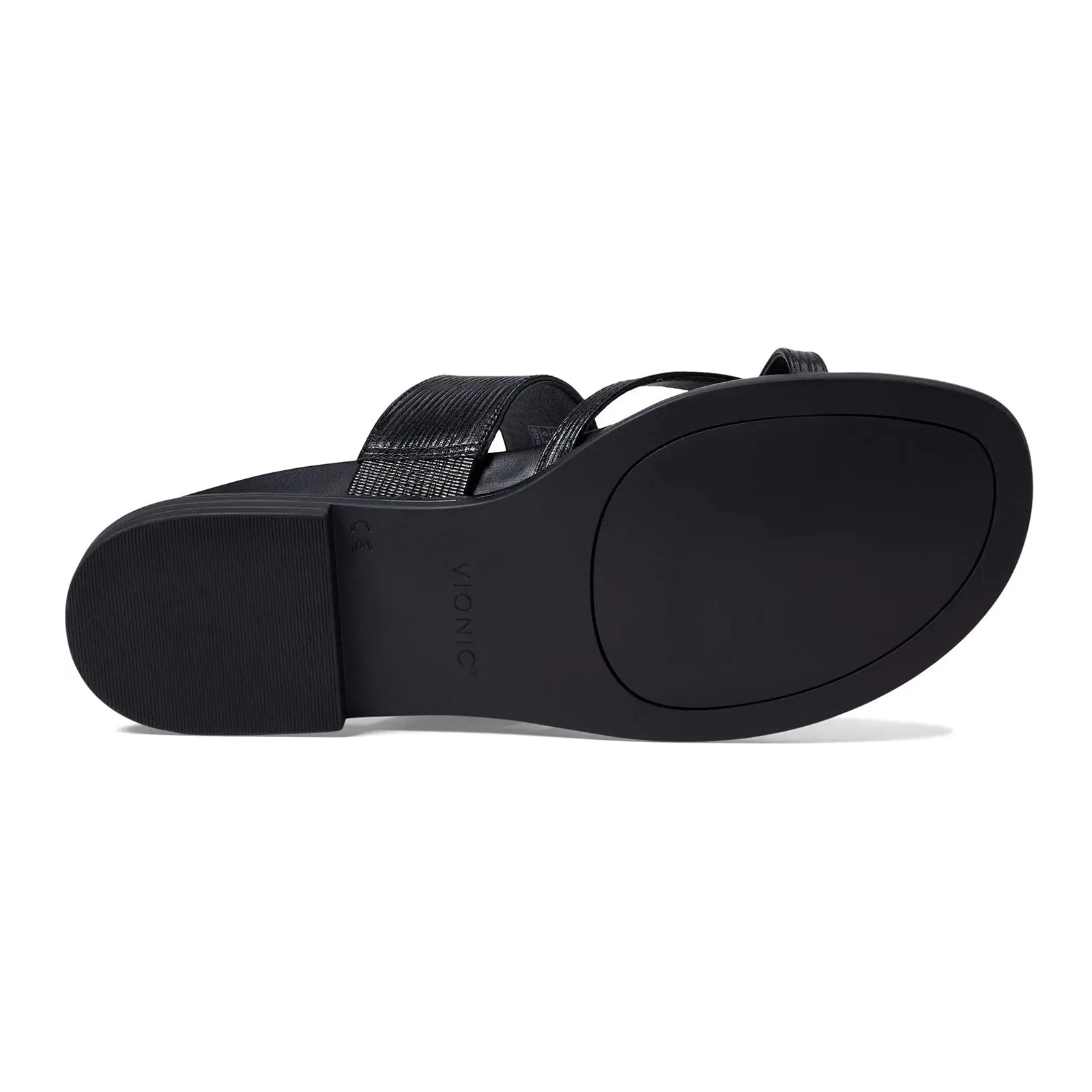 Vionic Julep Wavy Leather Womens Sandals#color_black