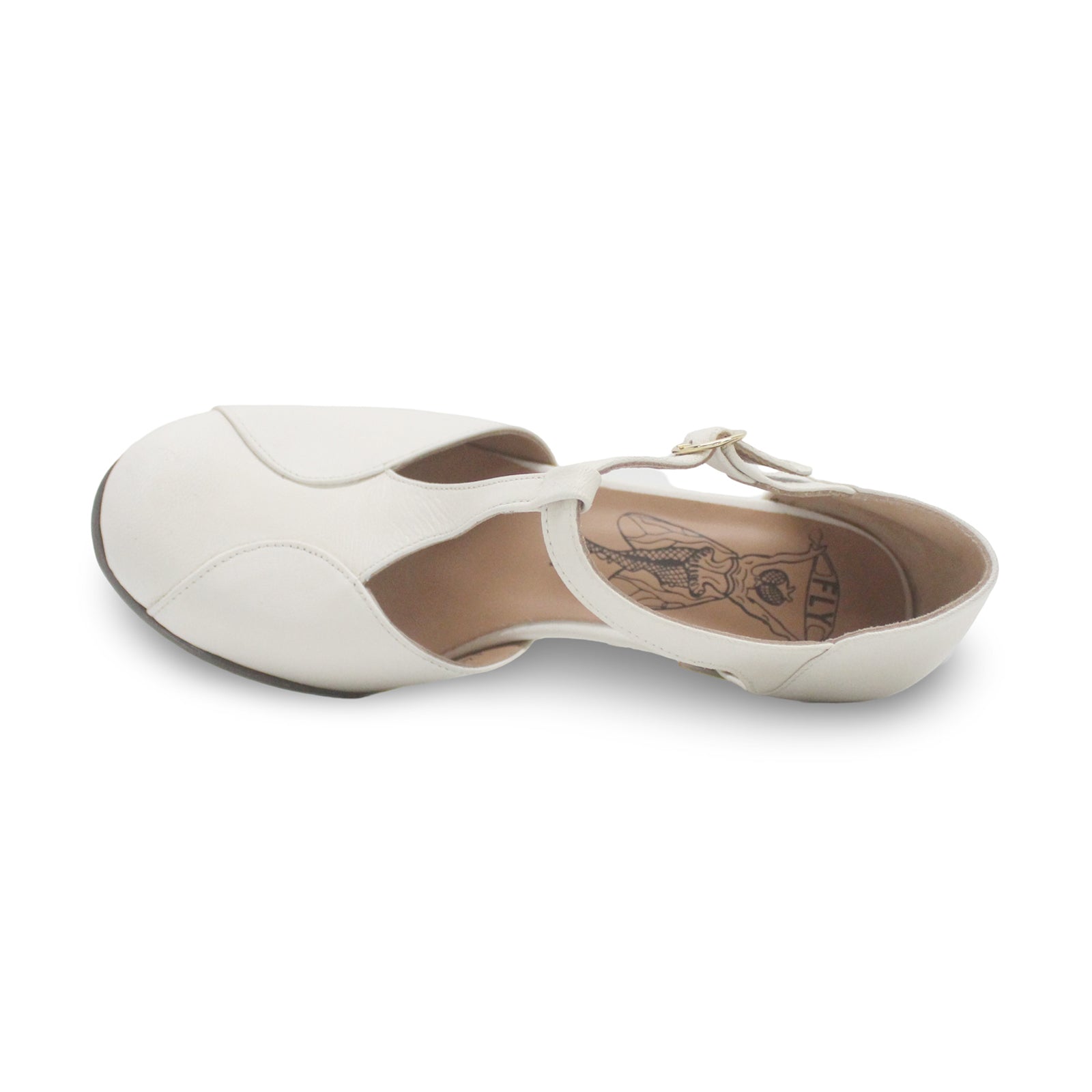 Fly London BEMI279FLY P145279009 Mousse Leather Womens Shoes - Off White - 39#color_off white