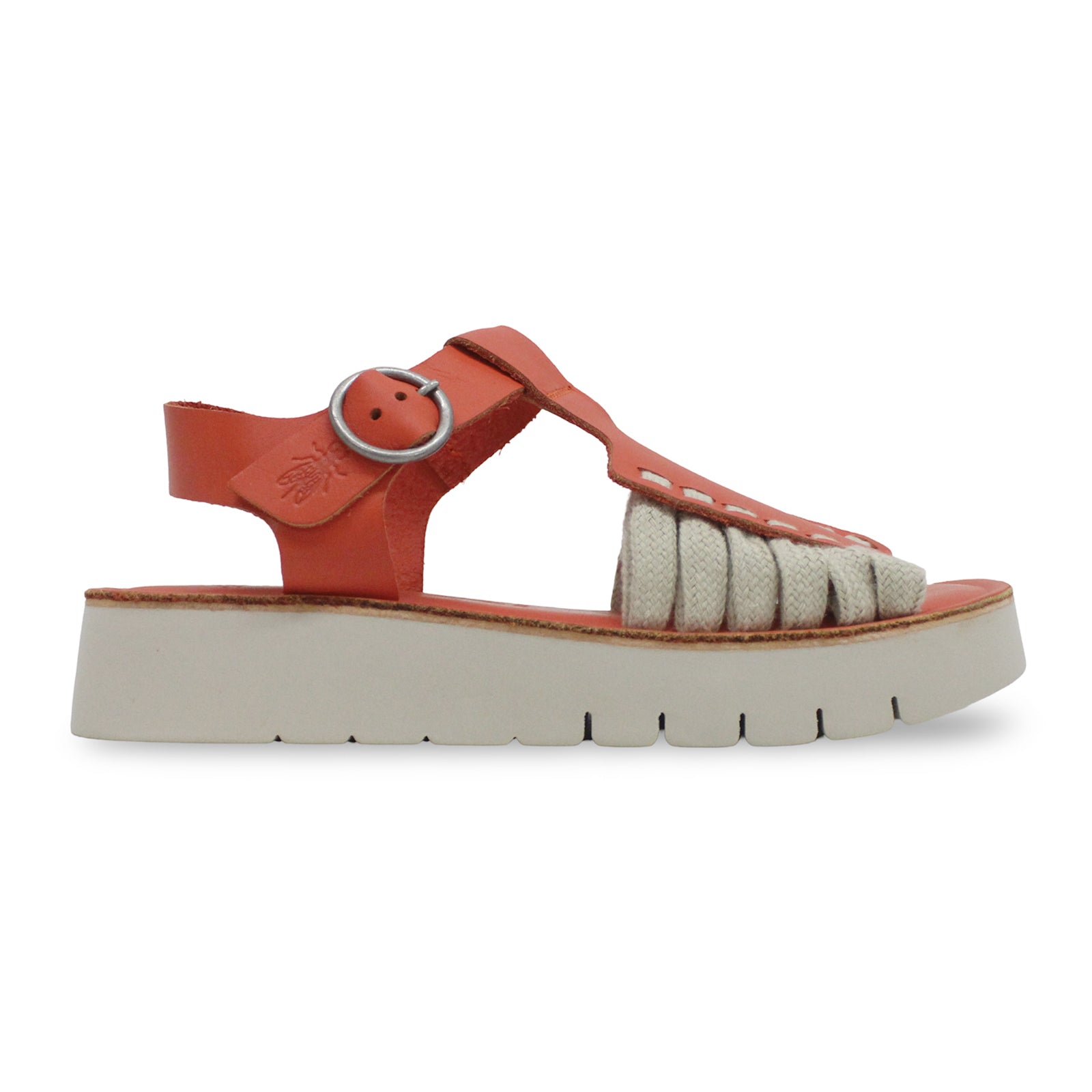 Fly London SARF251FLY Brooklyn Leather Womens Sandals#color_scarlet