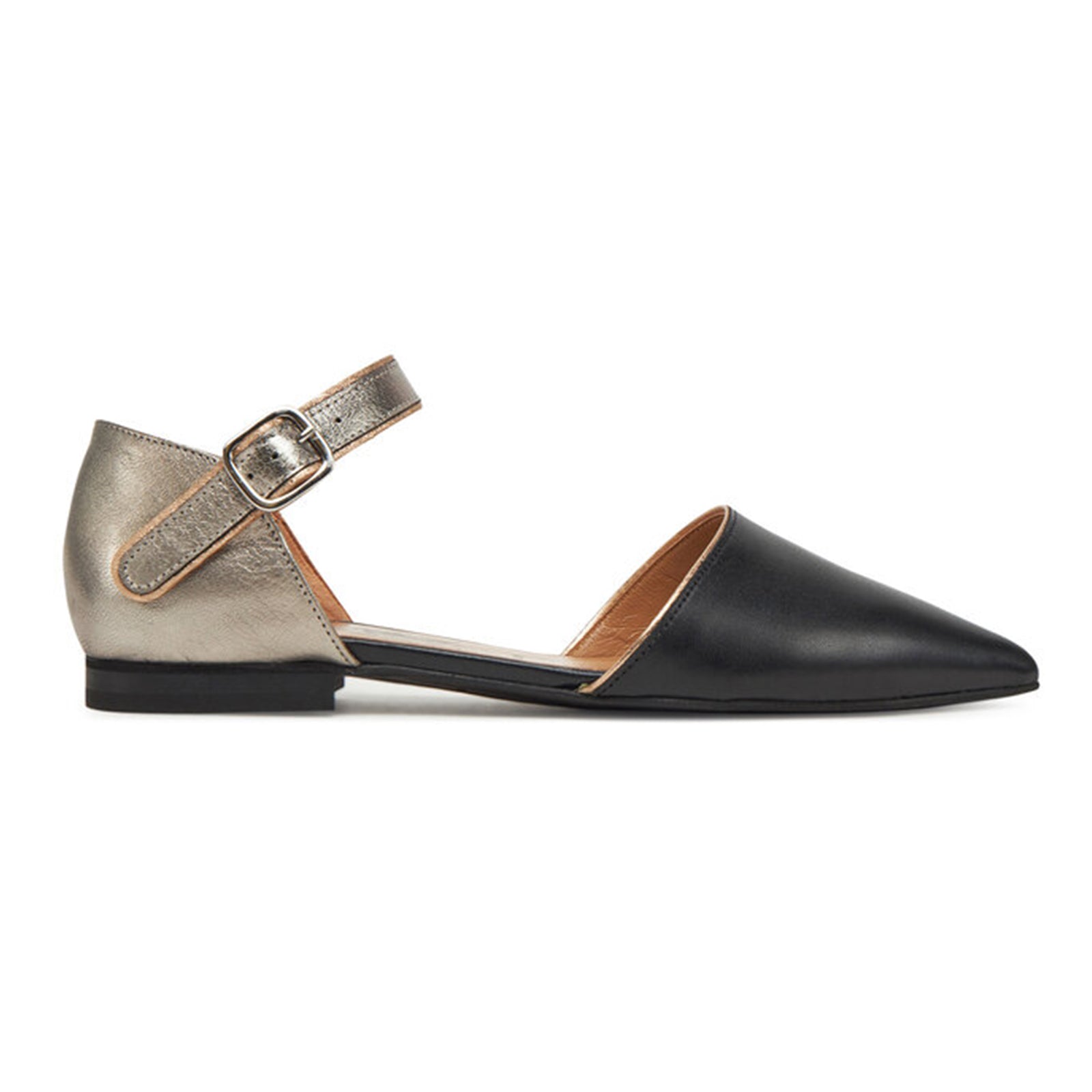 Fly London SARJ266FLY Kaiser Leather Womens Shoes#color_black graphite silver